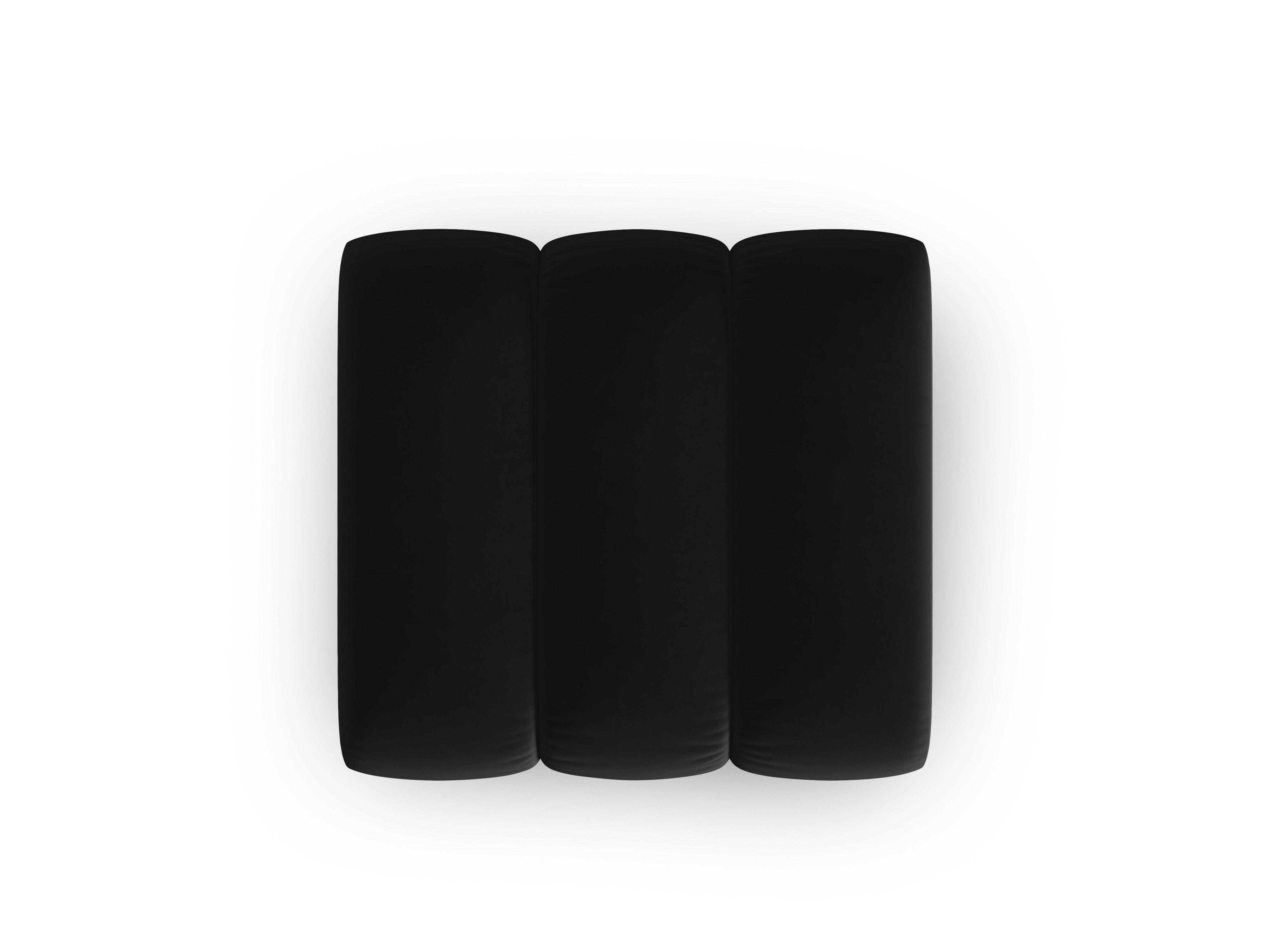 Puf aksamitny SKYLER czarny Interieurs 86    Eye on Design