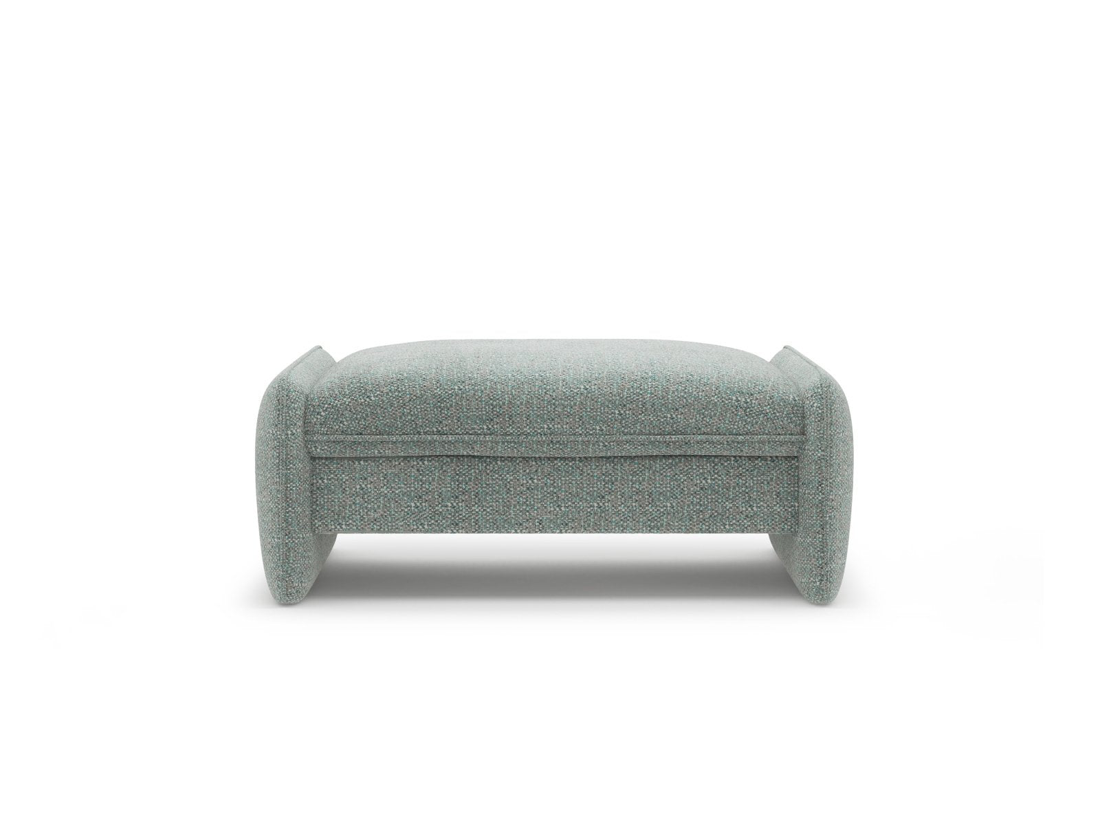 Rectangular Pouf GEORGIA Light Blue Chenille