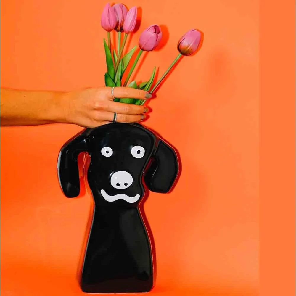 KRITTERS BOZO Vase schwarz