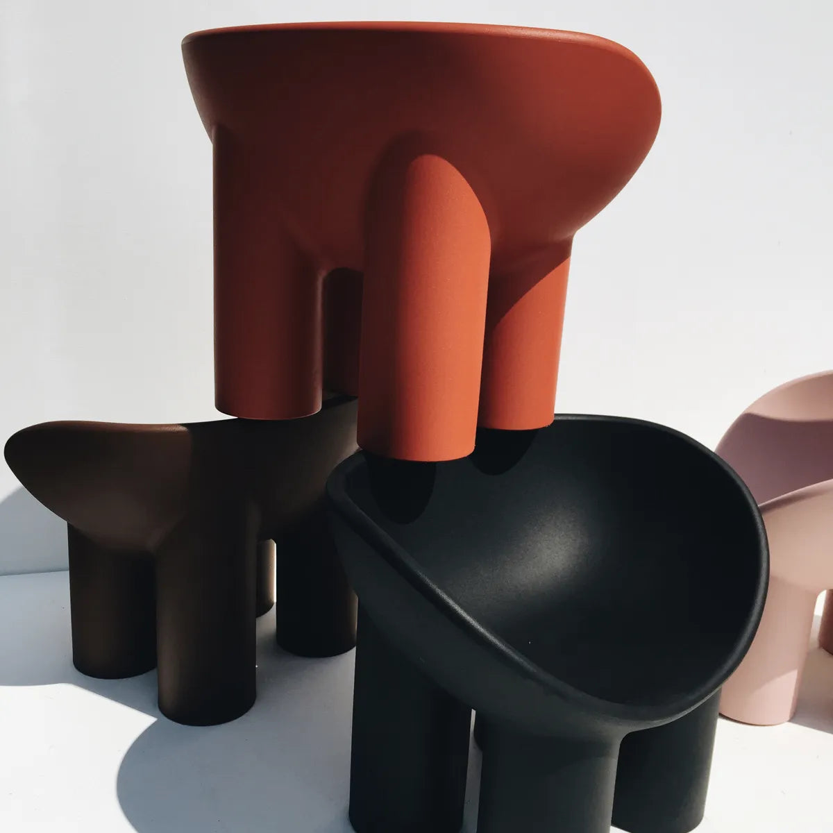 Stuhl Rolle Kohle Poly