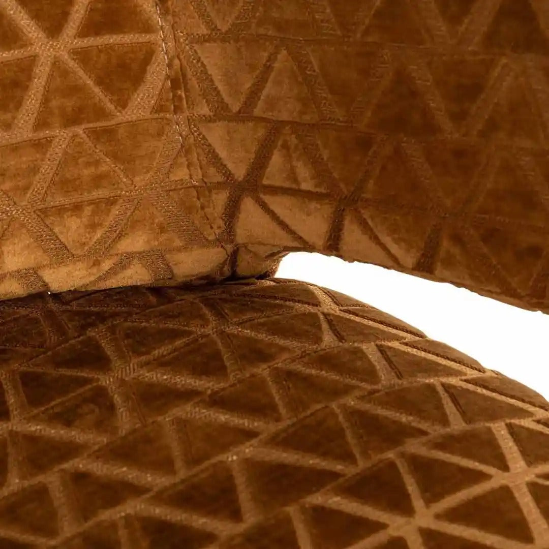 INDIGO brown stool with a black base