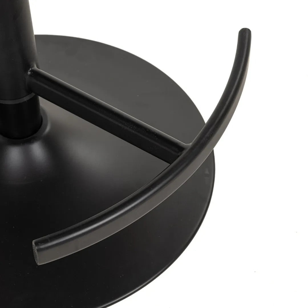 Beige bar stool NIKKI with a black base