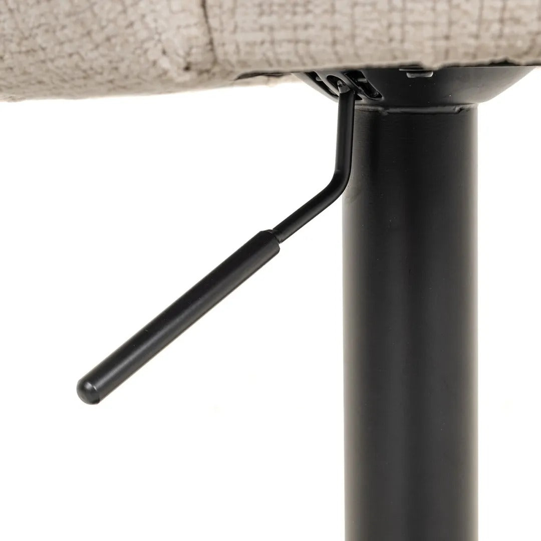 Barhocker NIKKI beige mit schwarzem Fuß