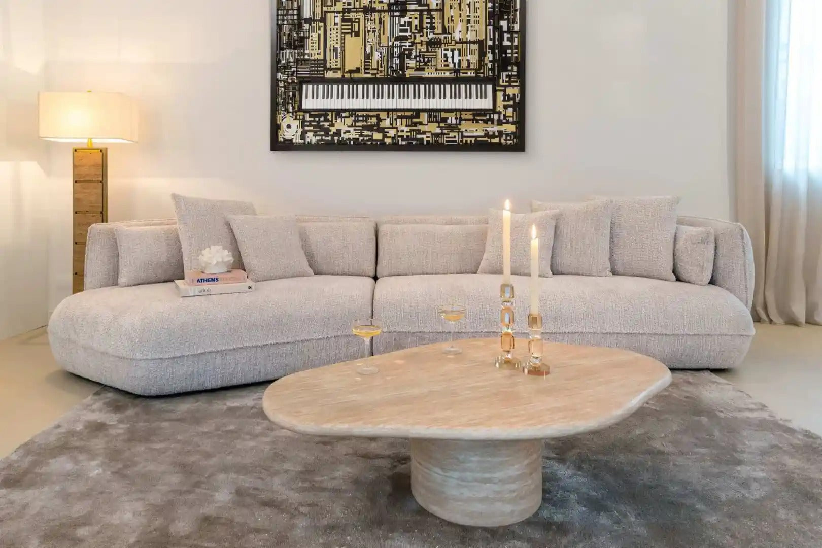 Beiger Kaffeetisch FICTUS