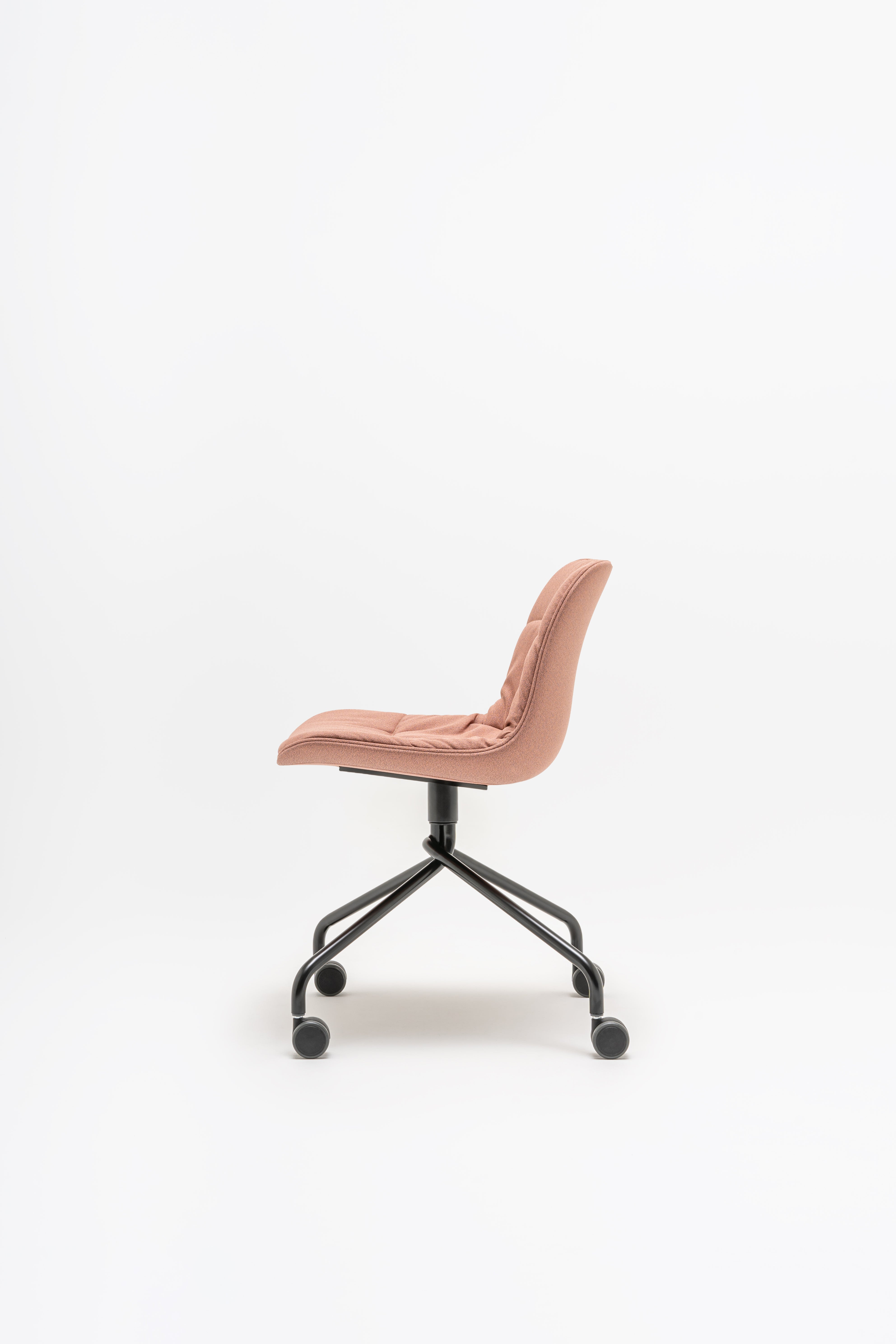 Swivel chair Baltic 2 soft duo metal base with wheels to a soft surface