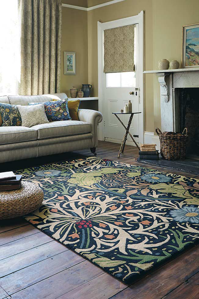 Seaweed rug blue-green