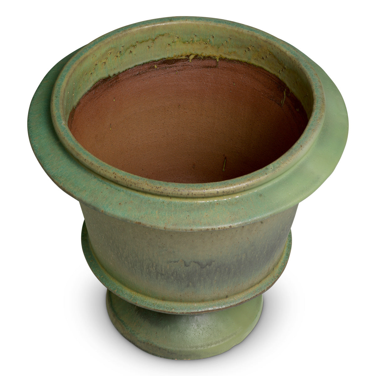 Outdoor Planter SHELDON green ceramic