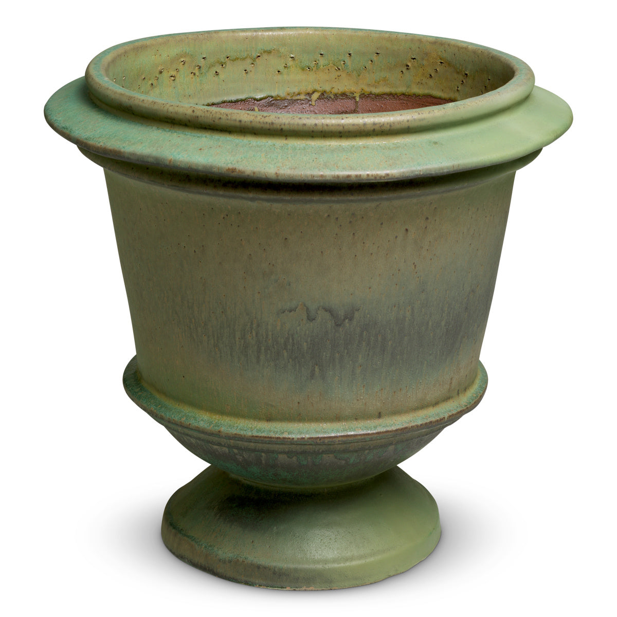 Outdoor Planter SHELDON green ceramic