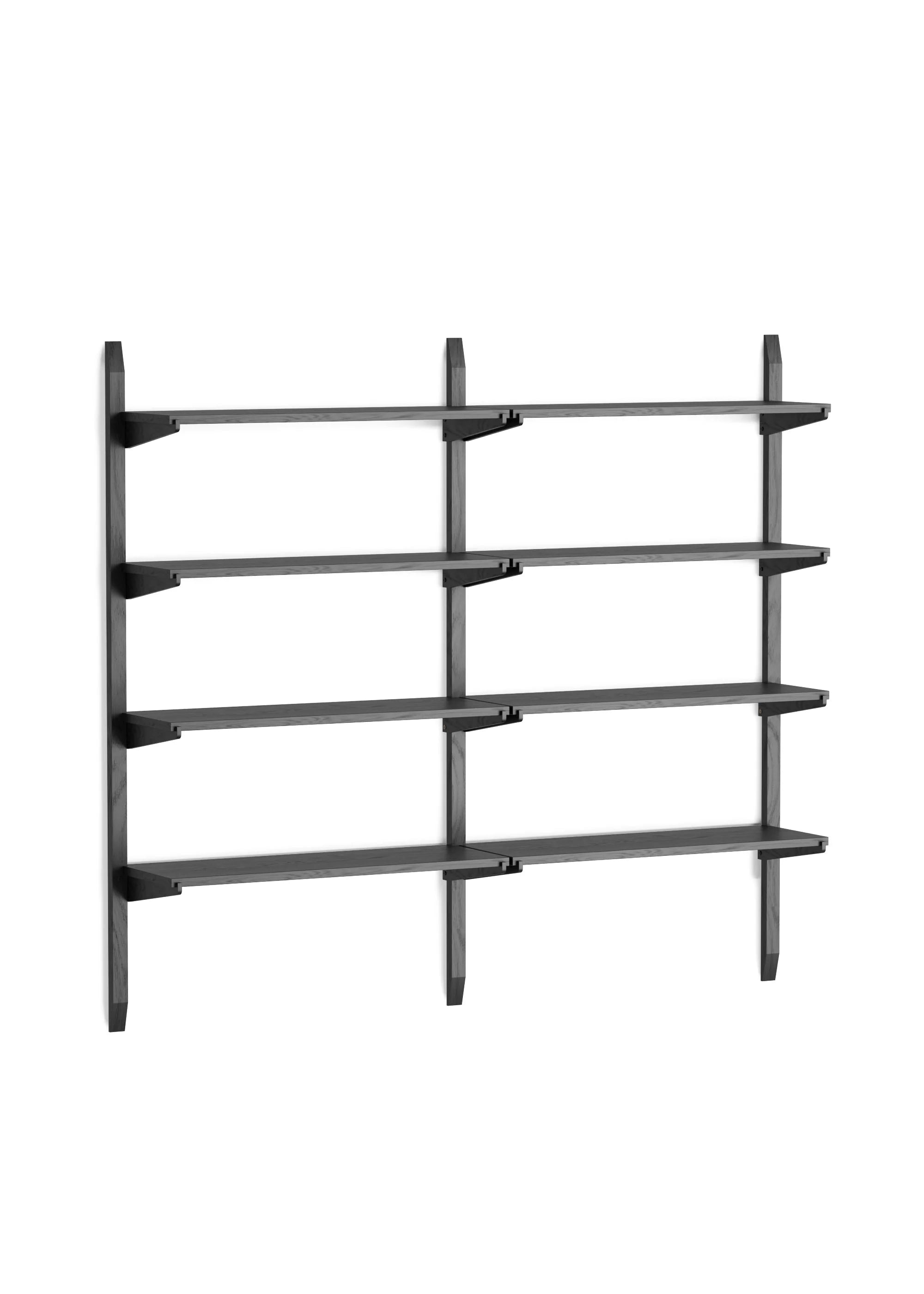 NOKI shelf system black oak wood