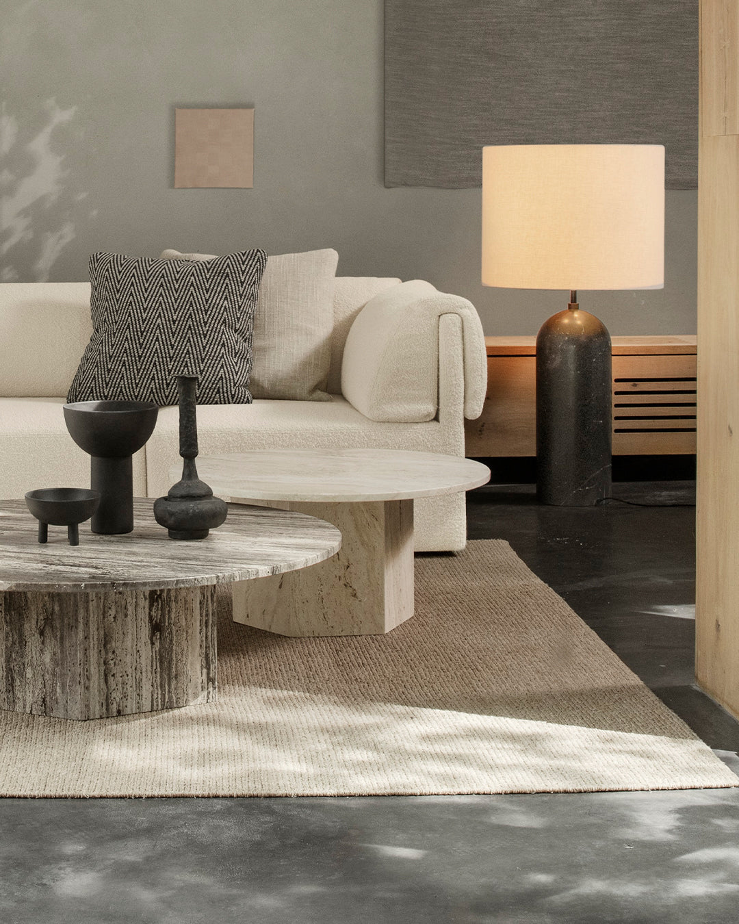 Stehlampe GRAVITY XL weißer Marmor