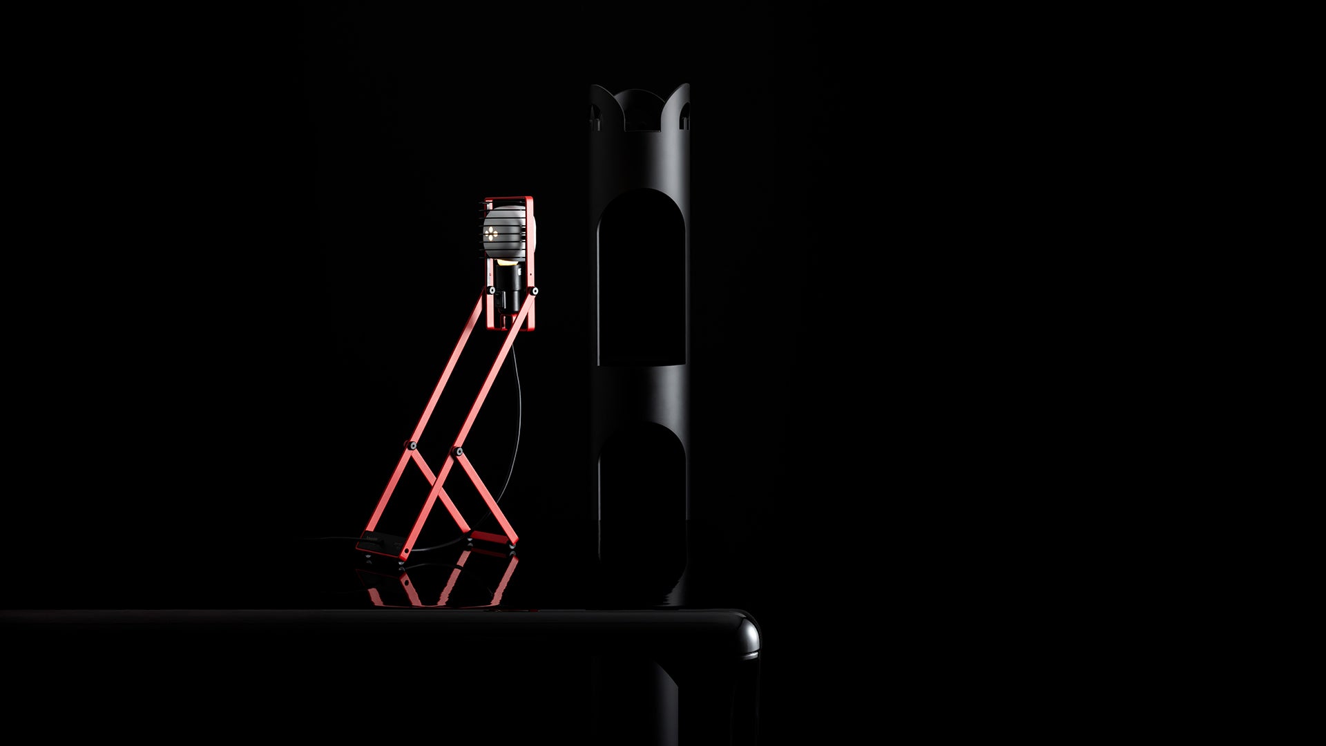 Verstellbare Schreibtischlampe SINTESI rot