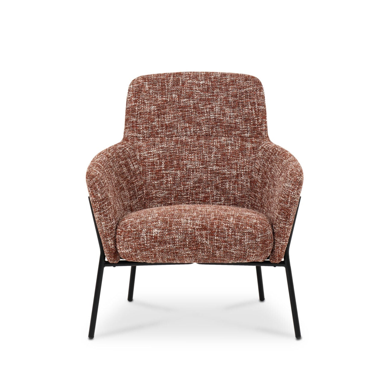 SLOT LOW upholstered armchair with metal base