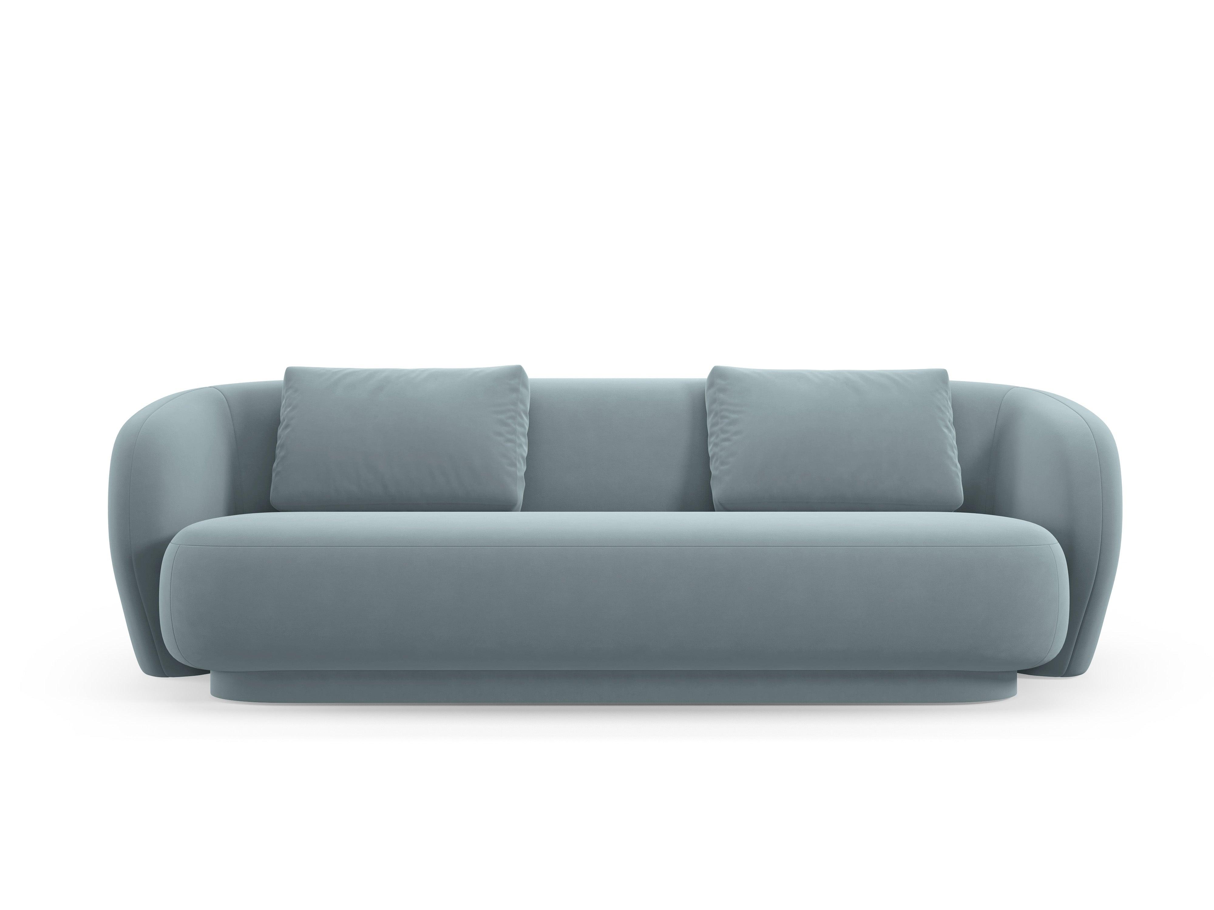 Sofa 3-osobowa aksamitna CAMDEN niebieski Cosmopolitan Design    Eye on Design