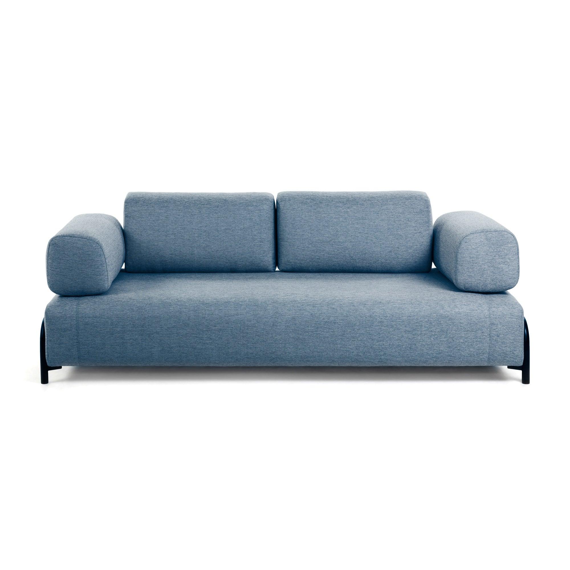 Sofa 3-osobowa z podłokietnikami COMPO niebieski – Kave Home