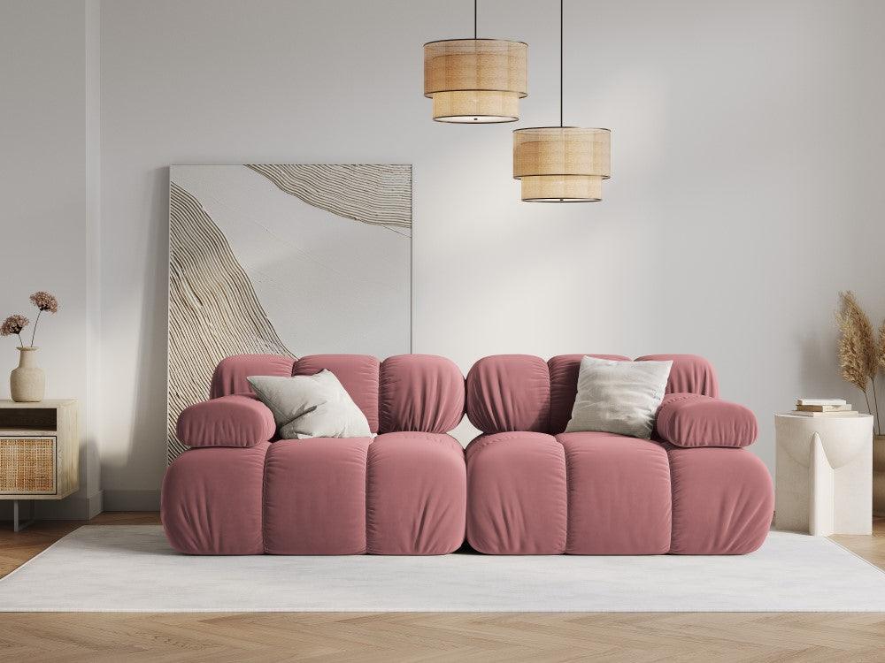 Sofa aksamitna 2-osobowa TROPEA różowy Milo Casa    Eye on Design