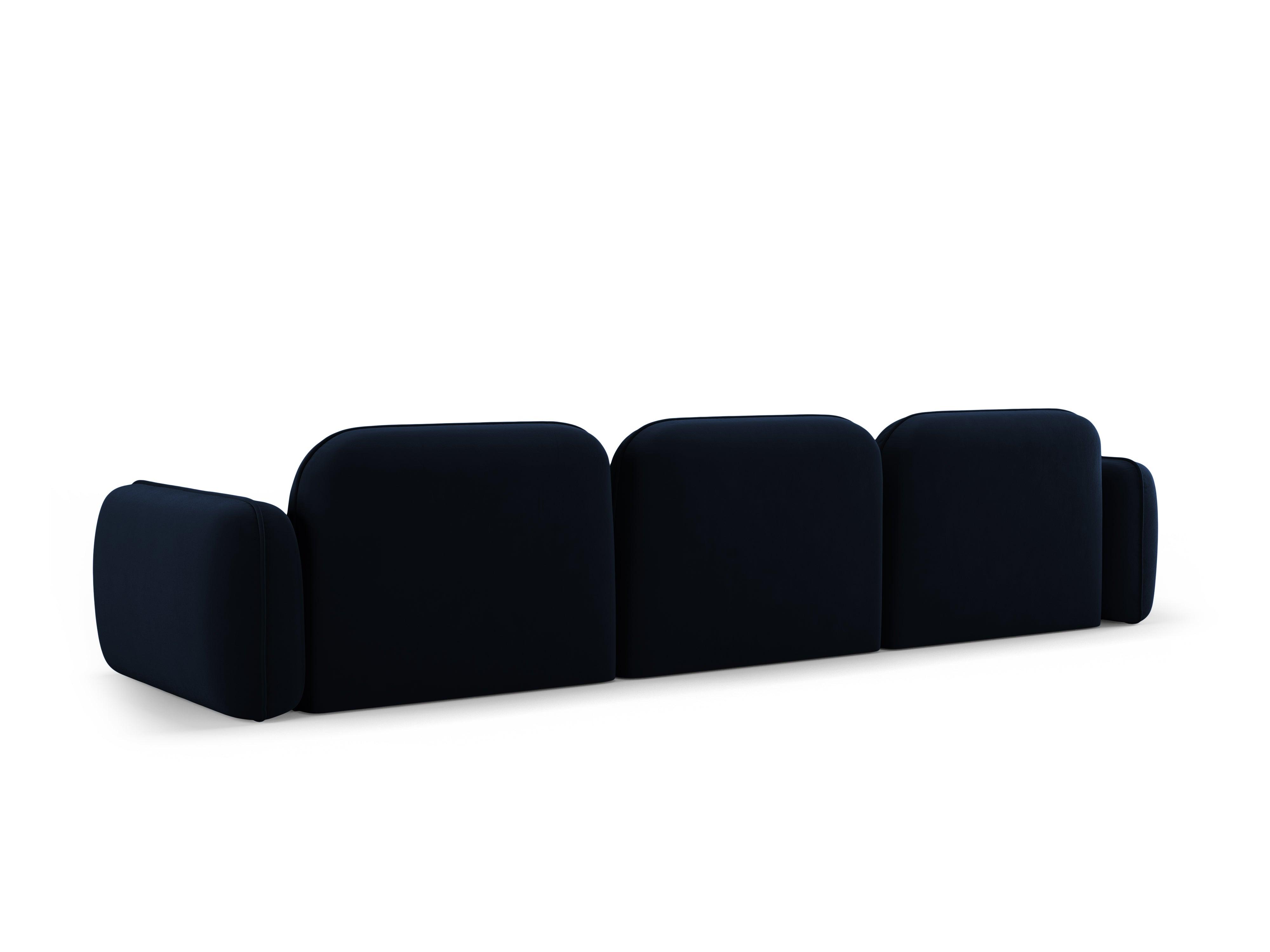 Sofa aksamitna 4-osobowa SYDNEY granat królewski – Cosmopolitan Design
