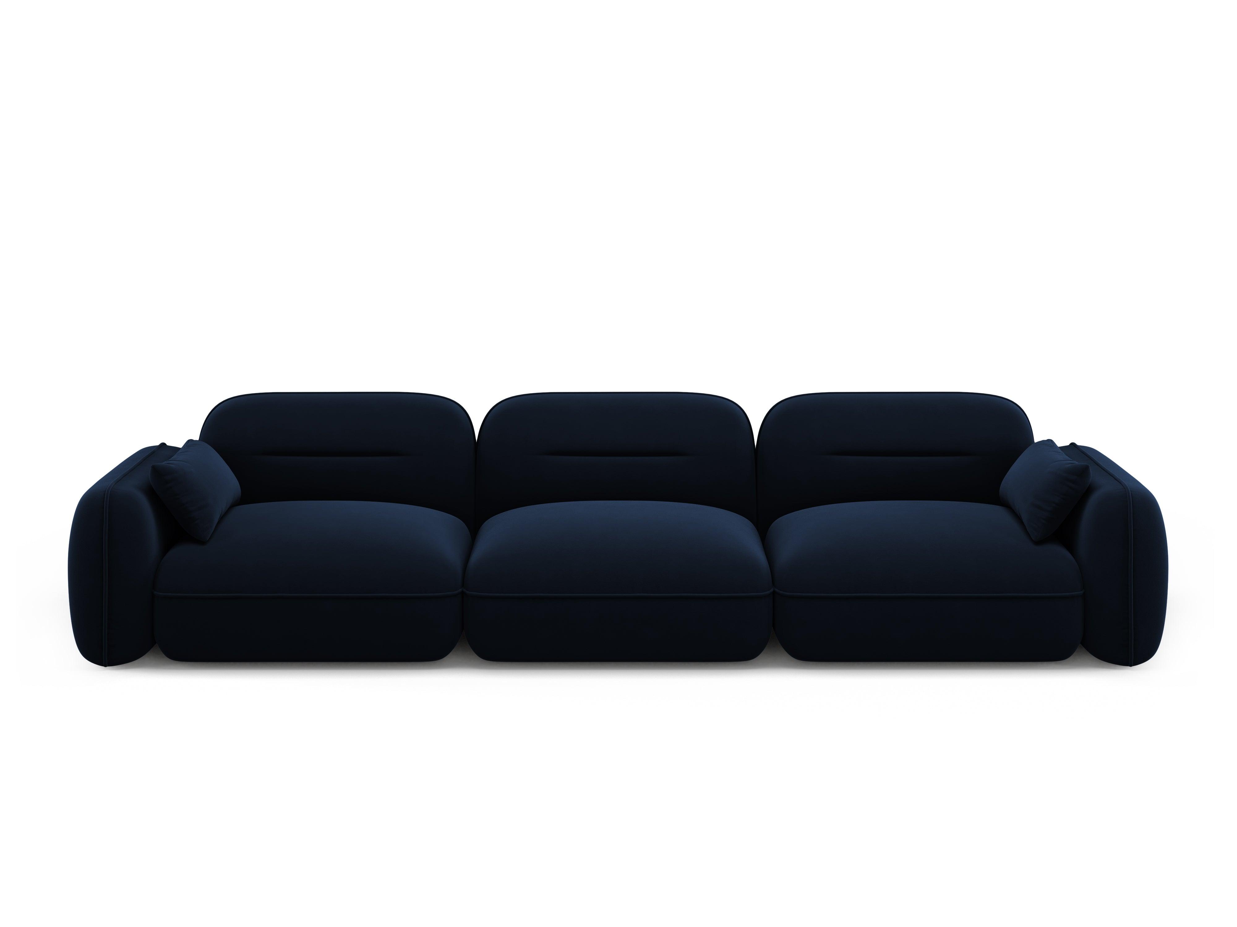 Sofa aksamitna 4-osobowa SYDNEY granat królewski – Cosmopolitan Design
