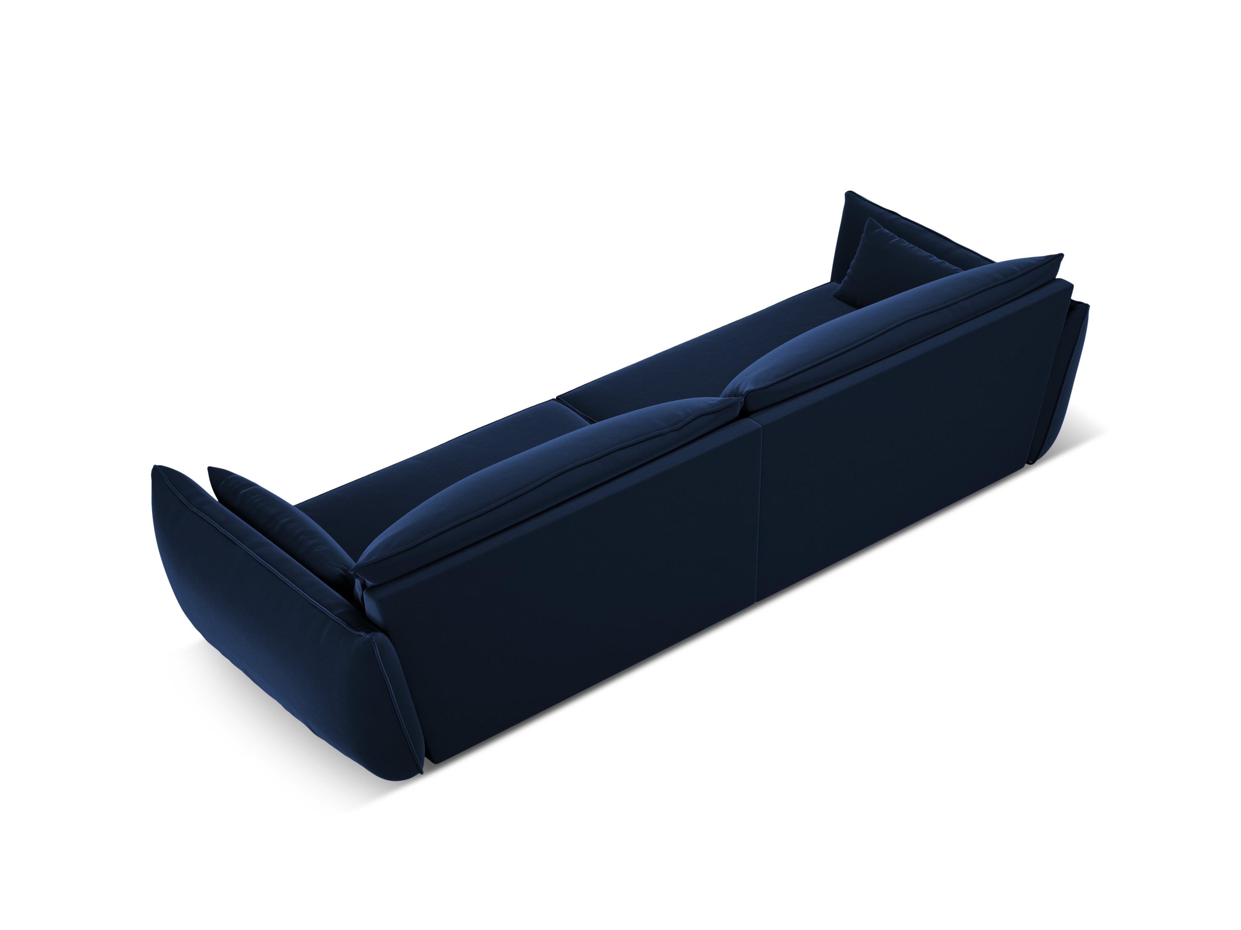 Sofa aksamitna 4-osobowa VANDA granatowy Mazzini Sofas    Eye on Design