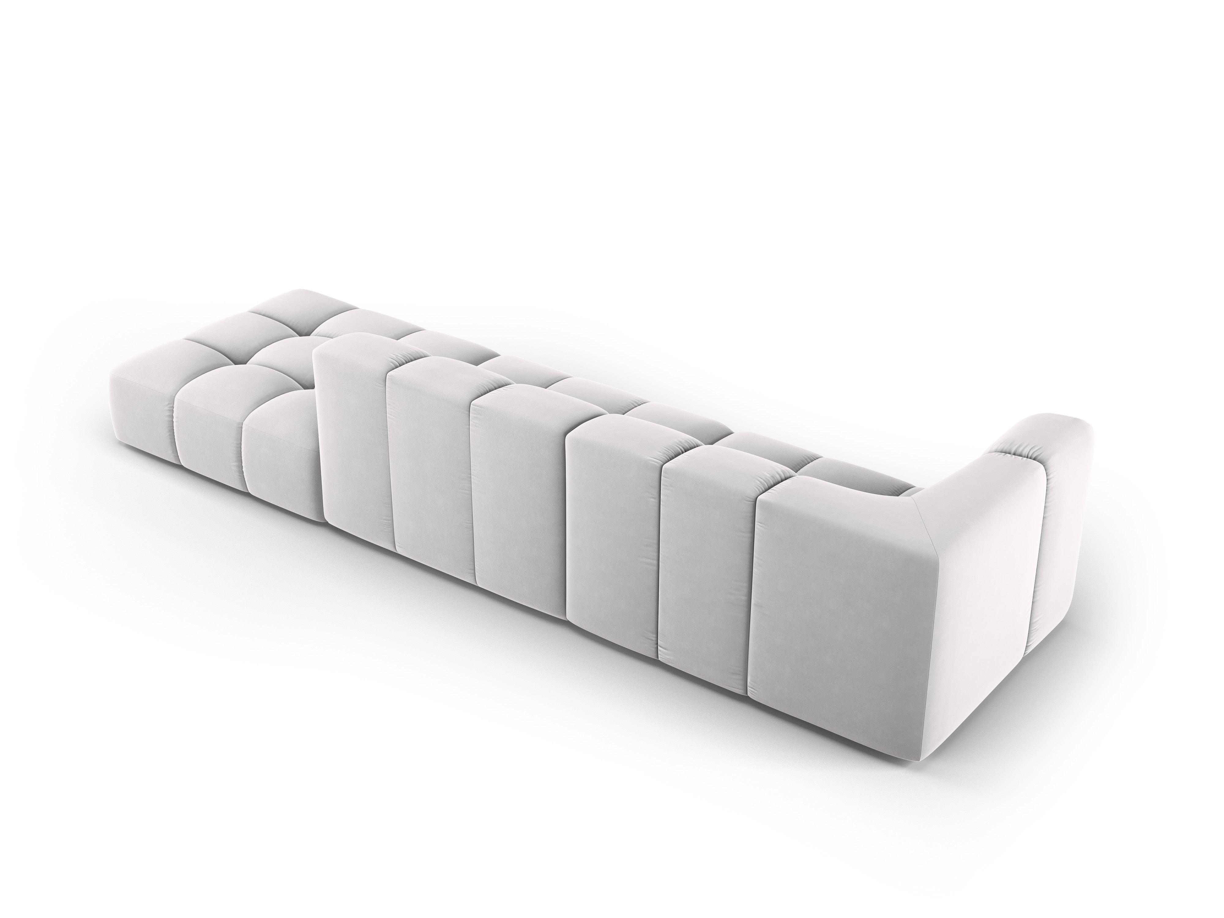 Sofa aksamitna prawostronna FRANCESCA srebrny Milo Casa    Eye on Design