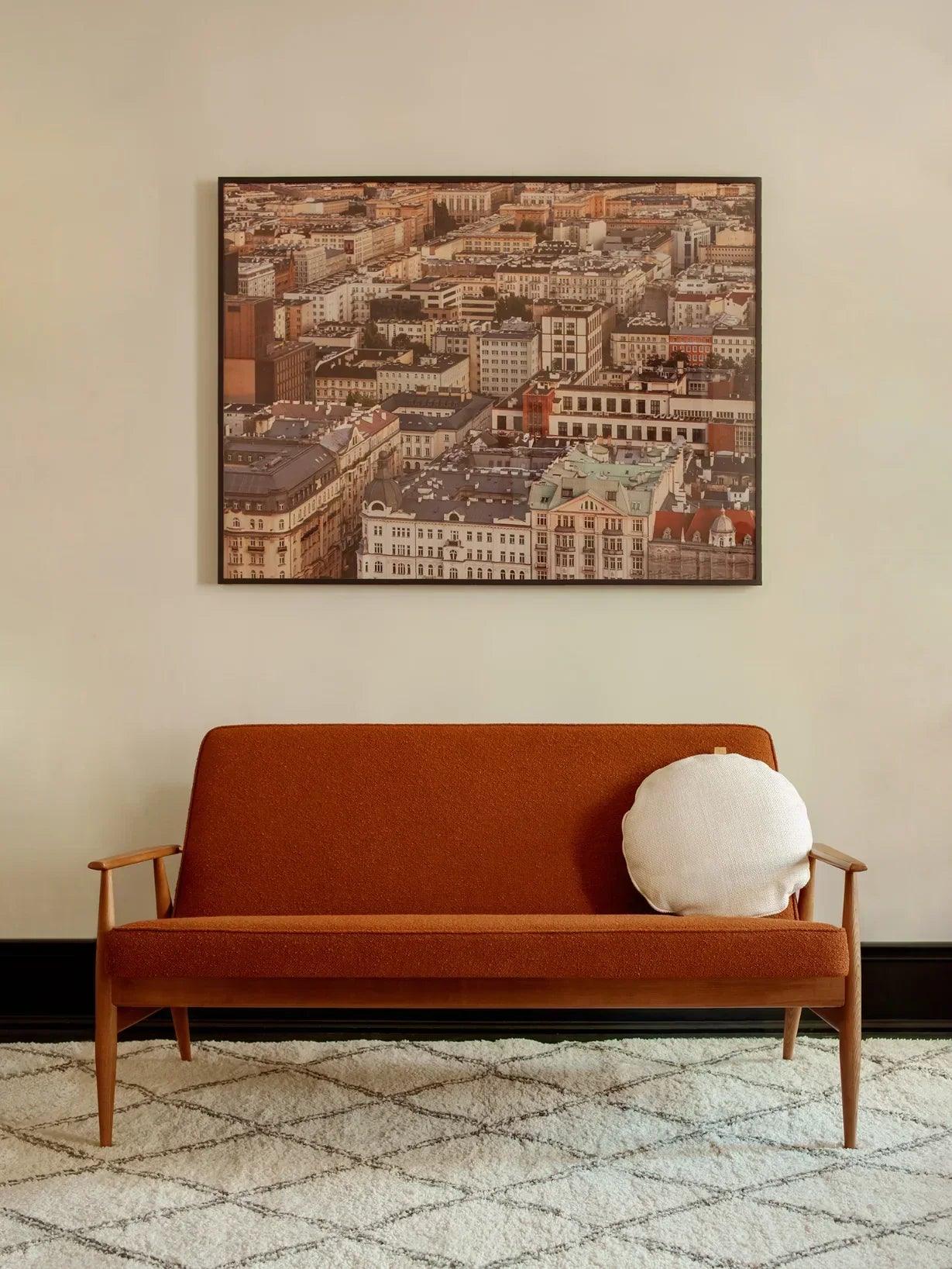 Sofa FOX żółty w tkaninie Shine Velvet Mustard 366 concept    Eye on Design