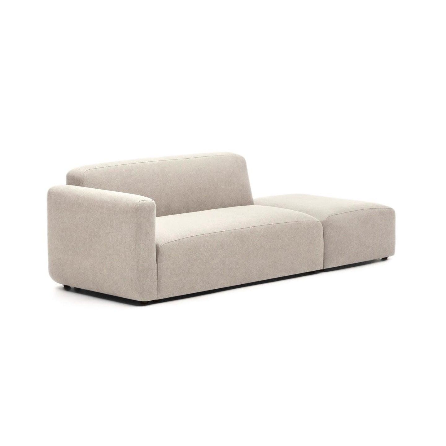 Sofa modułowa 2-osobowa uniwersalna otwarta NEOM beżowy – Kave Home