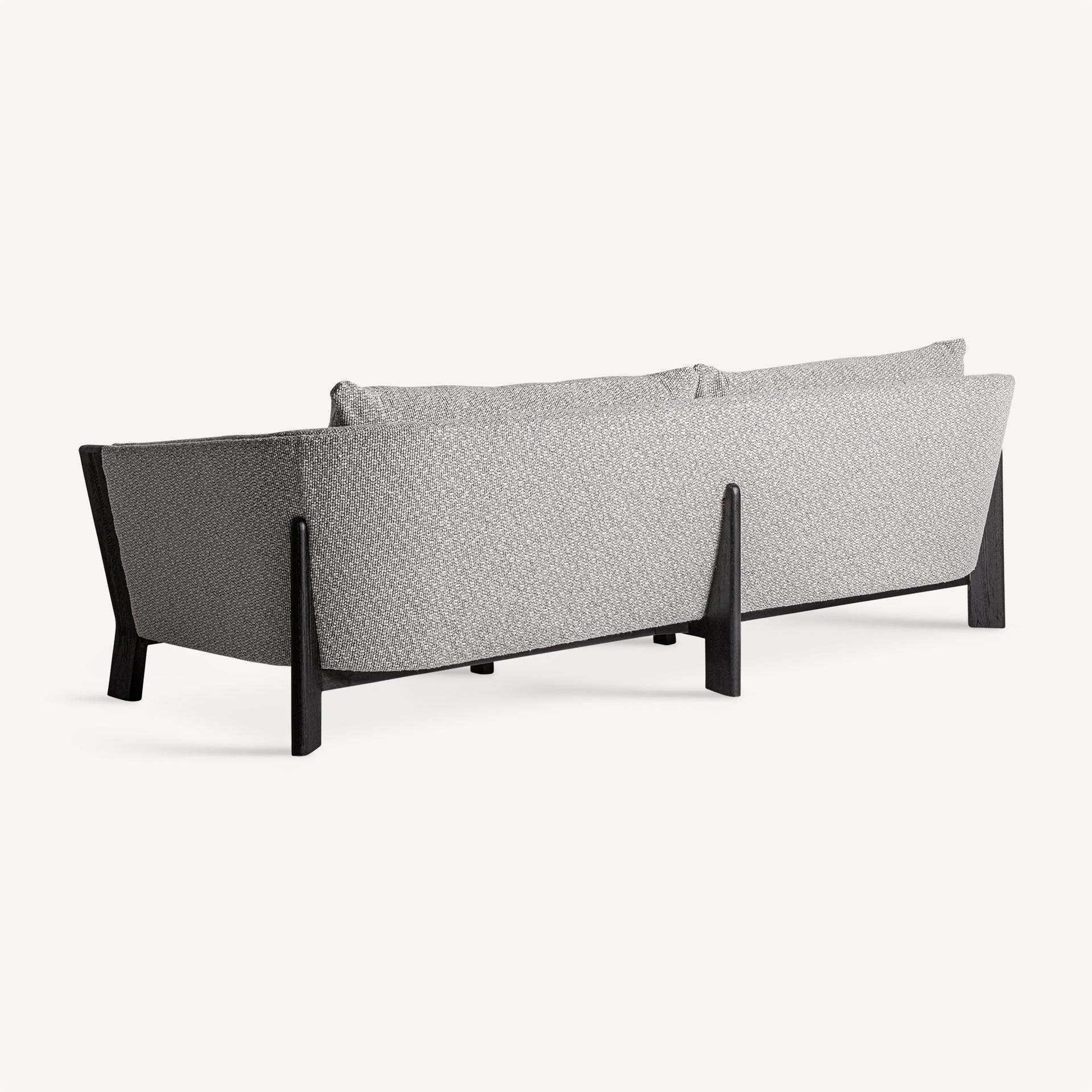 Sofa NARA grau mit schwarzem Eichenfuß
