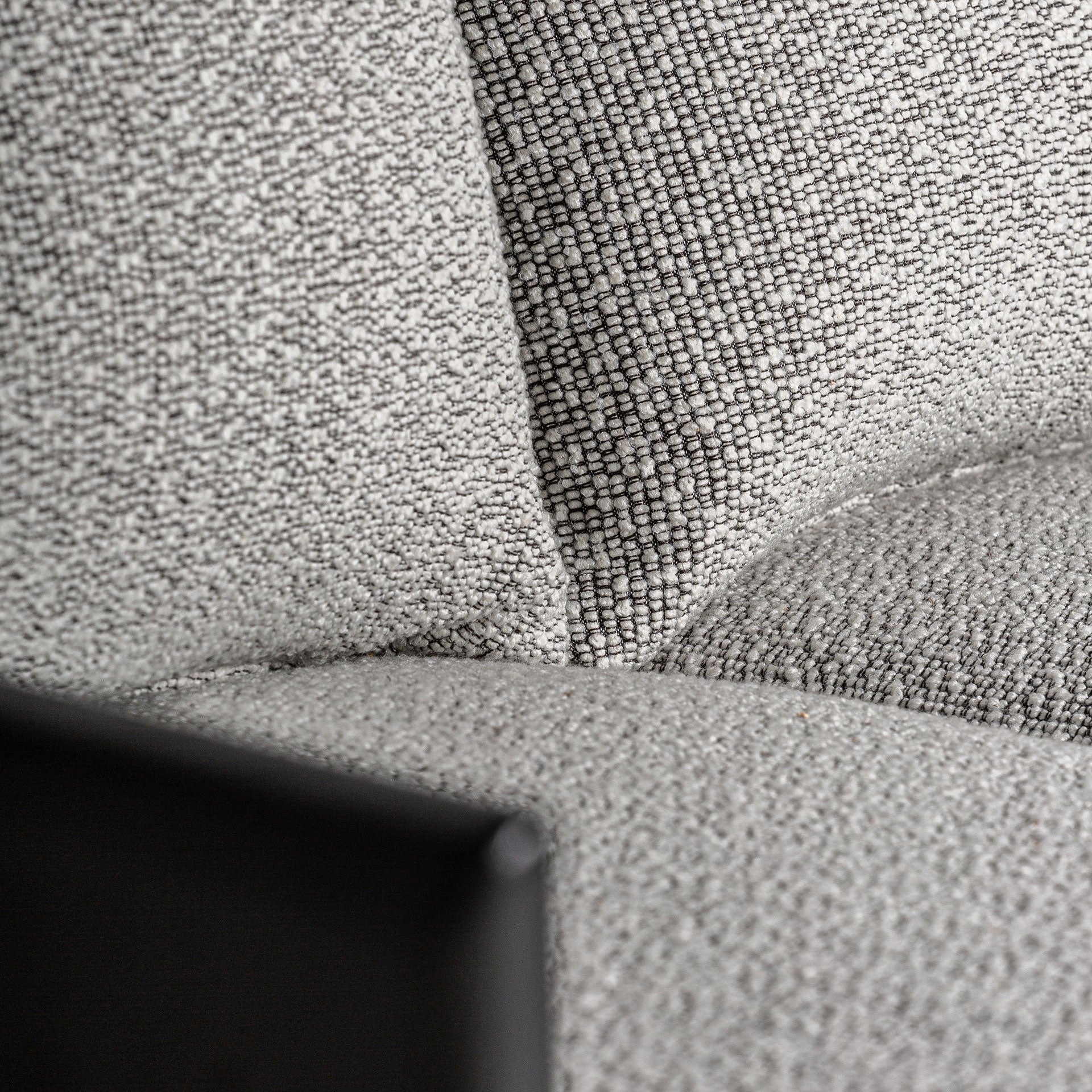 Sofa NARA grau mit schwarzem Eichenfuß