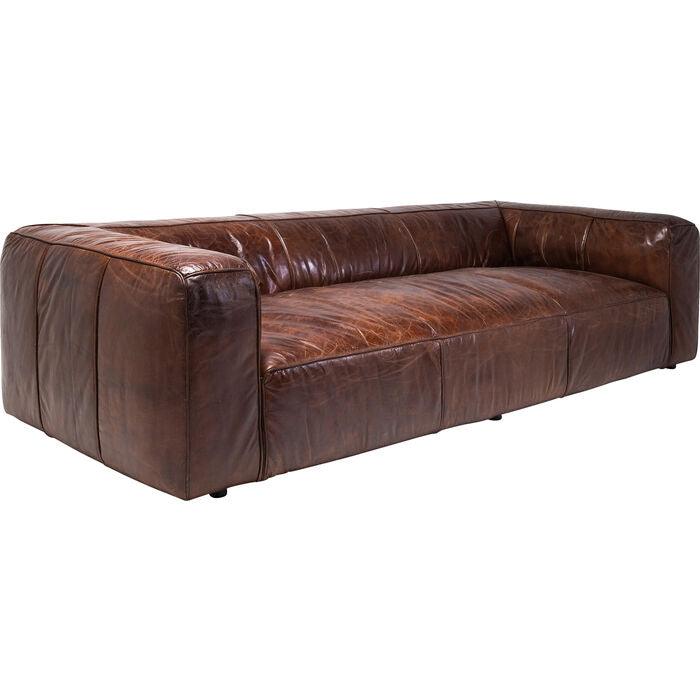 Cubetto brown leather sofa