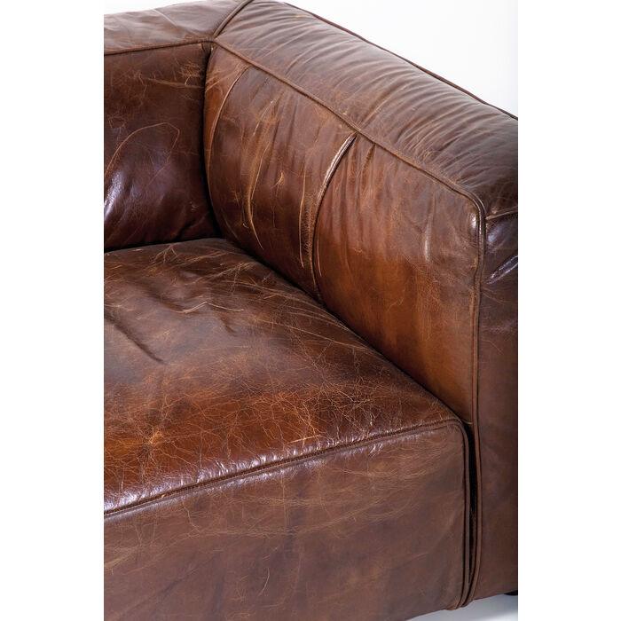 Cubetto brown leather sofa