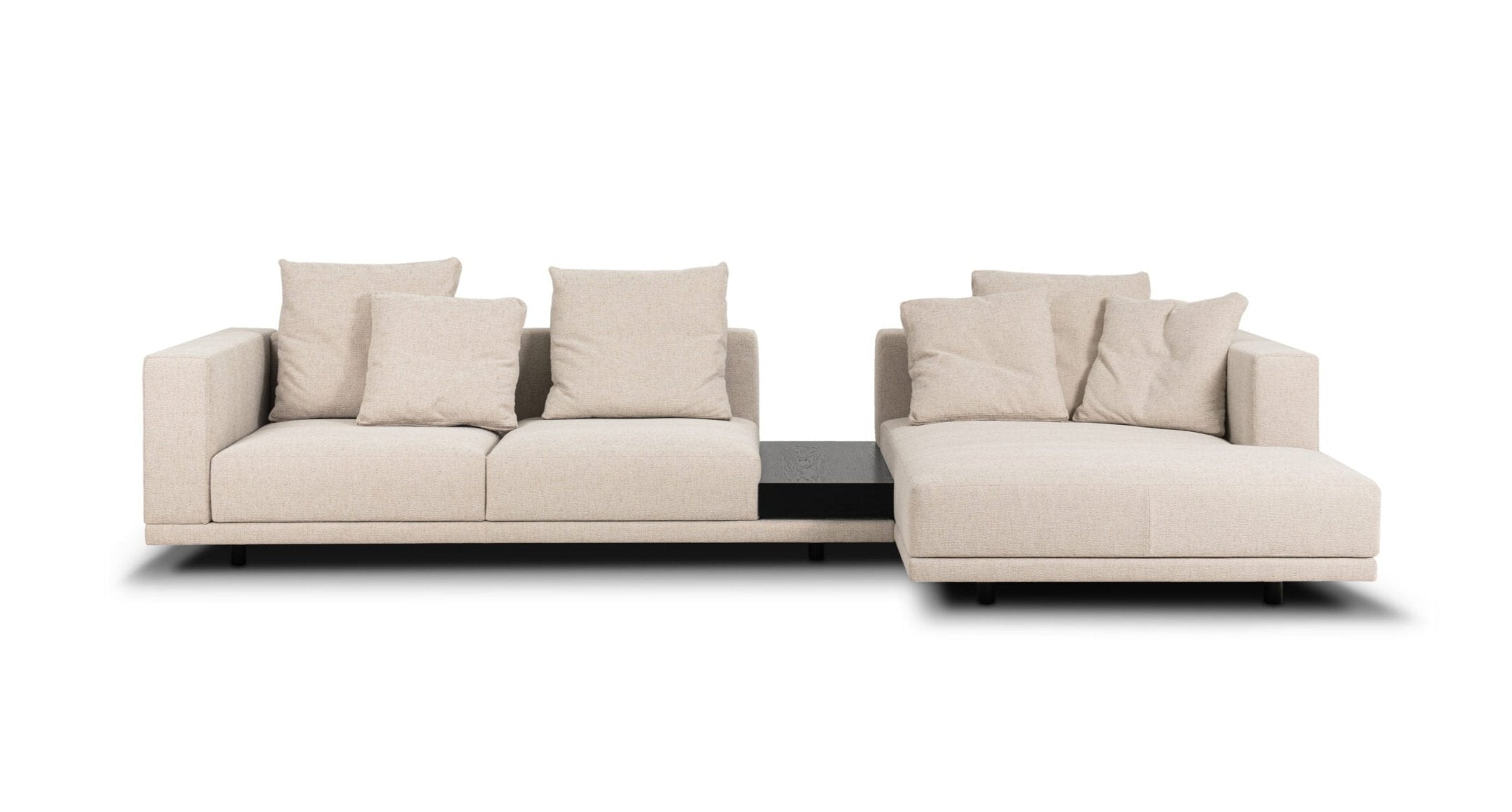 Modulare Ecke mit klassischer Regalschwarzbasis