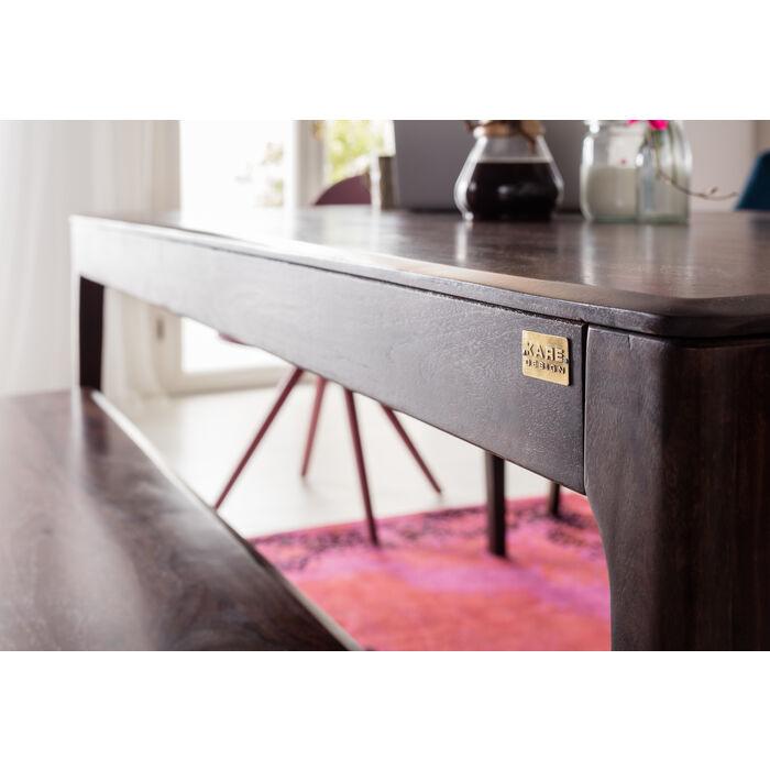 Stół BROOKLYN ciemnobrązowe lite drewno – styl nowoczesny