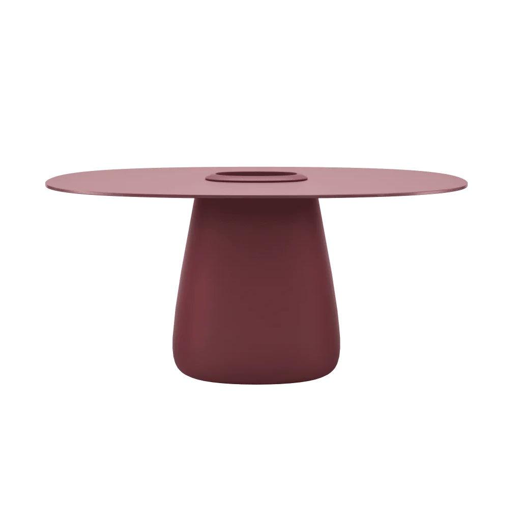 Stół ogrodowy z pojemnikiem COBBLE bordowy Qeeboo 160 cm   Eye on Design