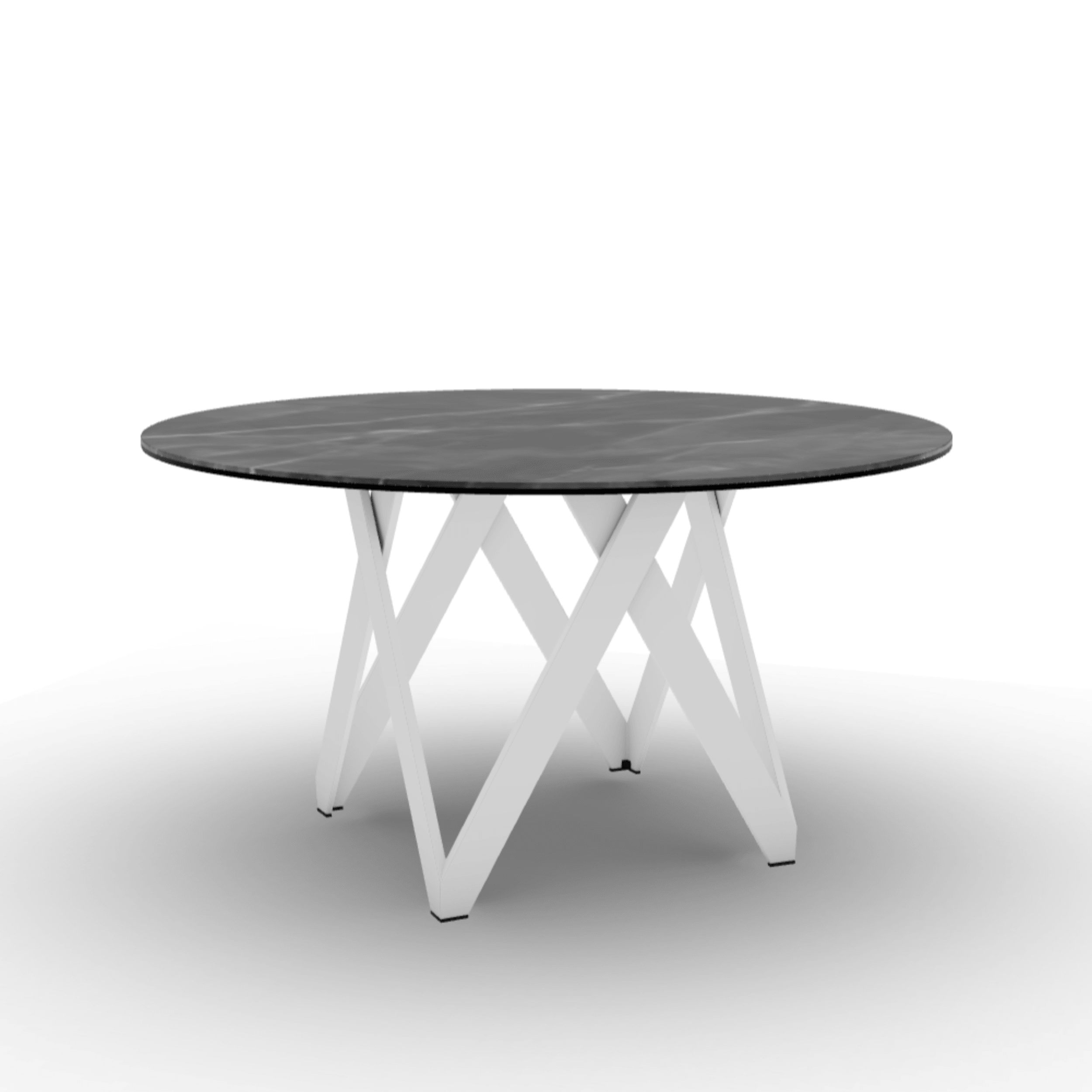 Stół okrągły CARTESIO antracytowy marmur do jadalni – Calligaris