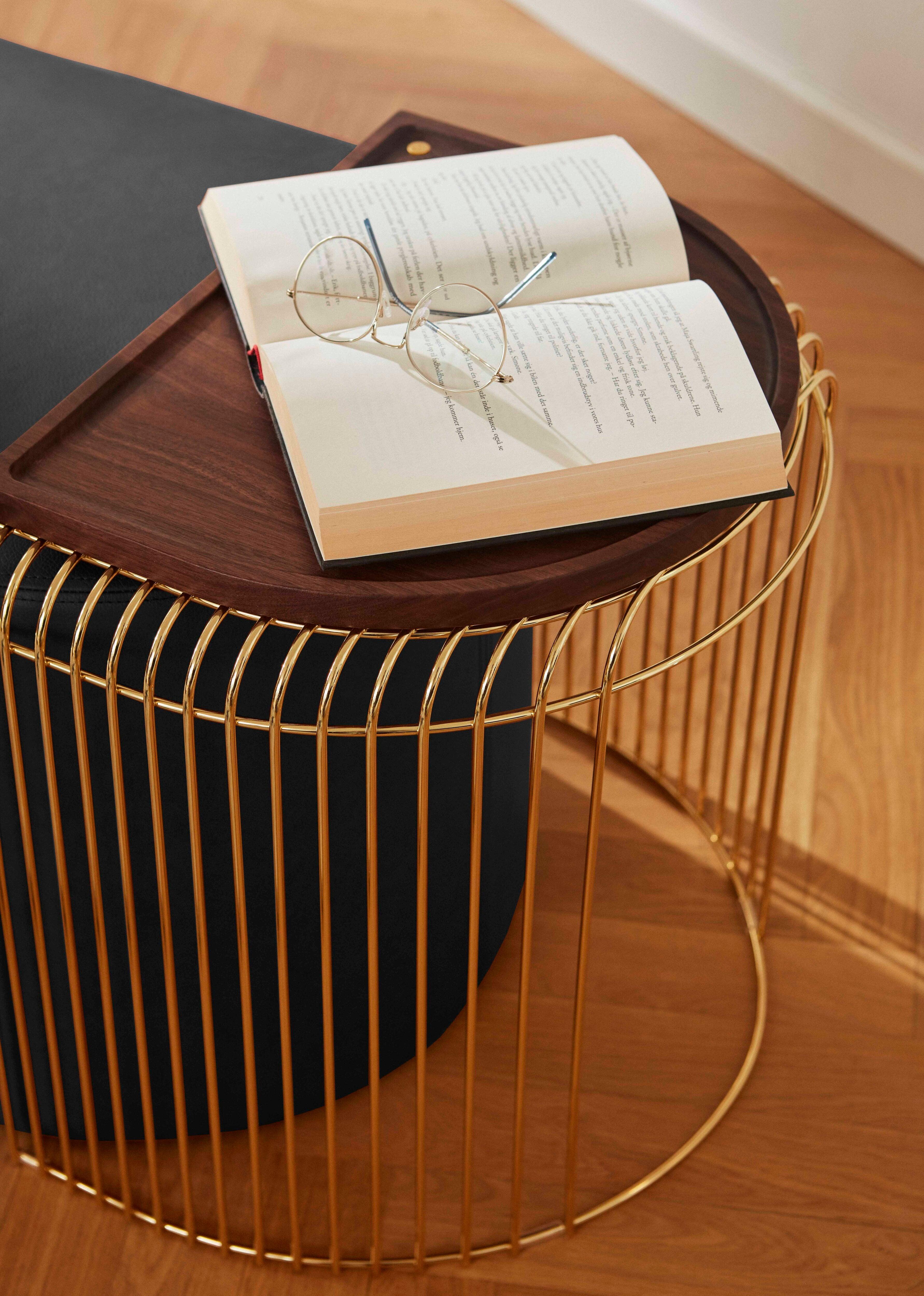 Stolik boczny CURVA złoty – AYTM