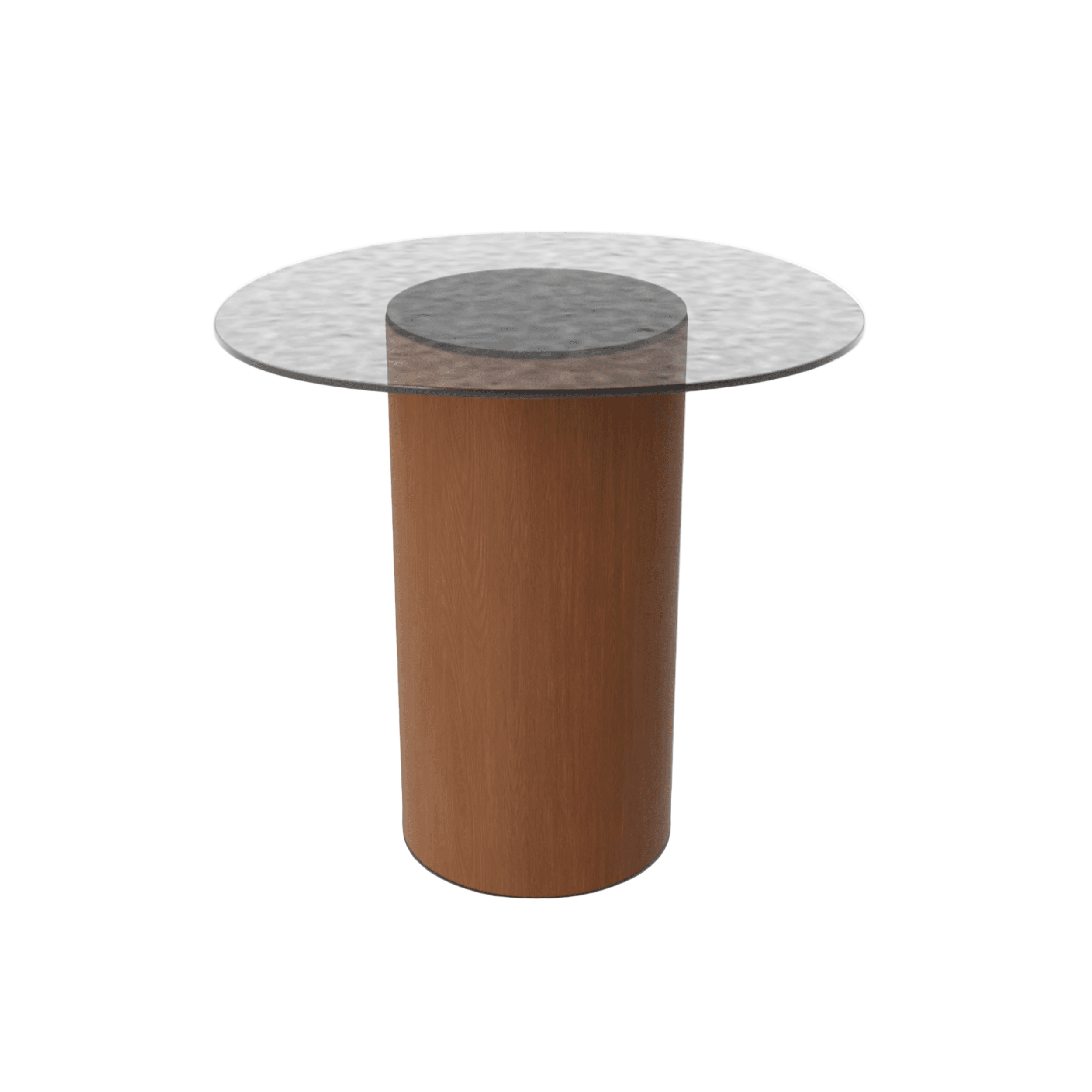 Stolik boczny MUSHROOM orzechowa podstawa Calligaris antracytowe szkło hartowane   Eye on Design