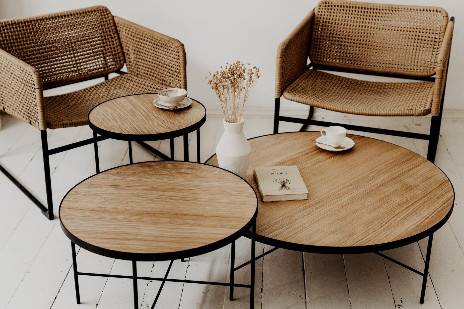 Stolik kawowy niski TRE dąb naturalny Nordifra    Eye on Design