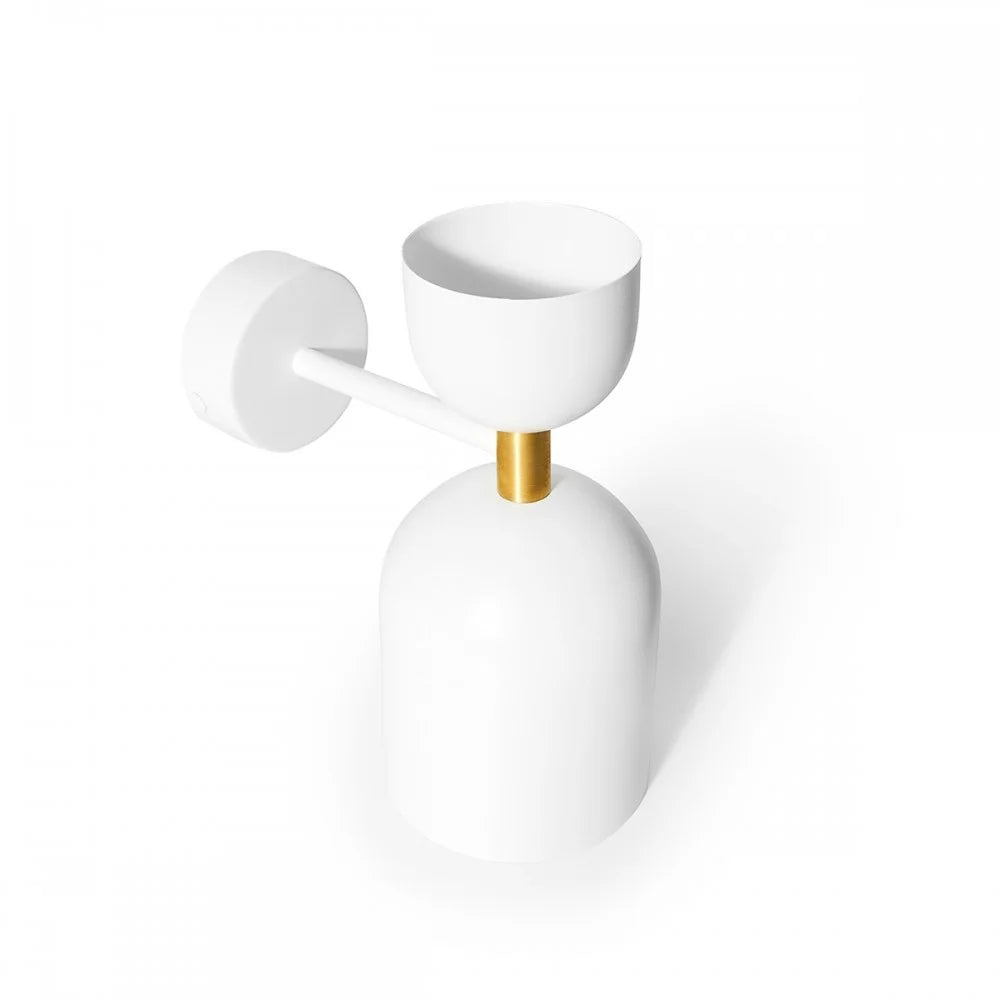 SUPURU wall lamp in white with brass