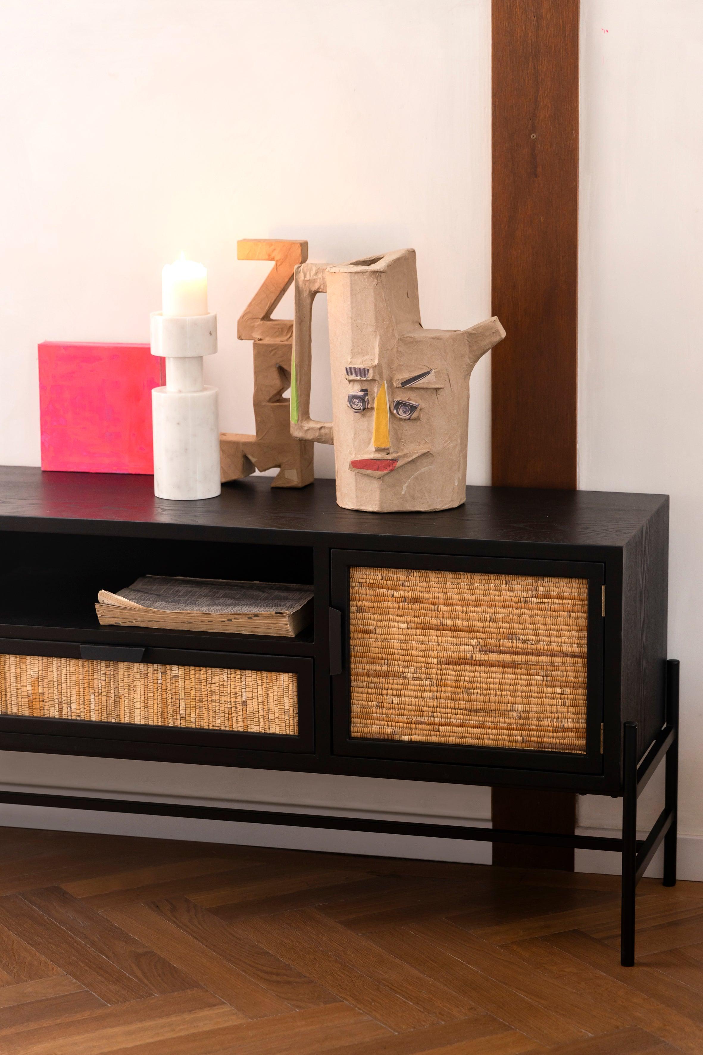 Paros Candle Holder Marble White Dutchbone    Eye on Design