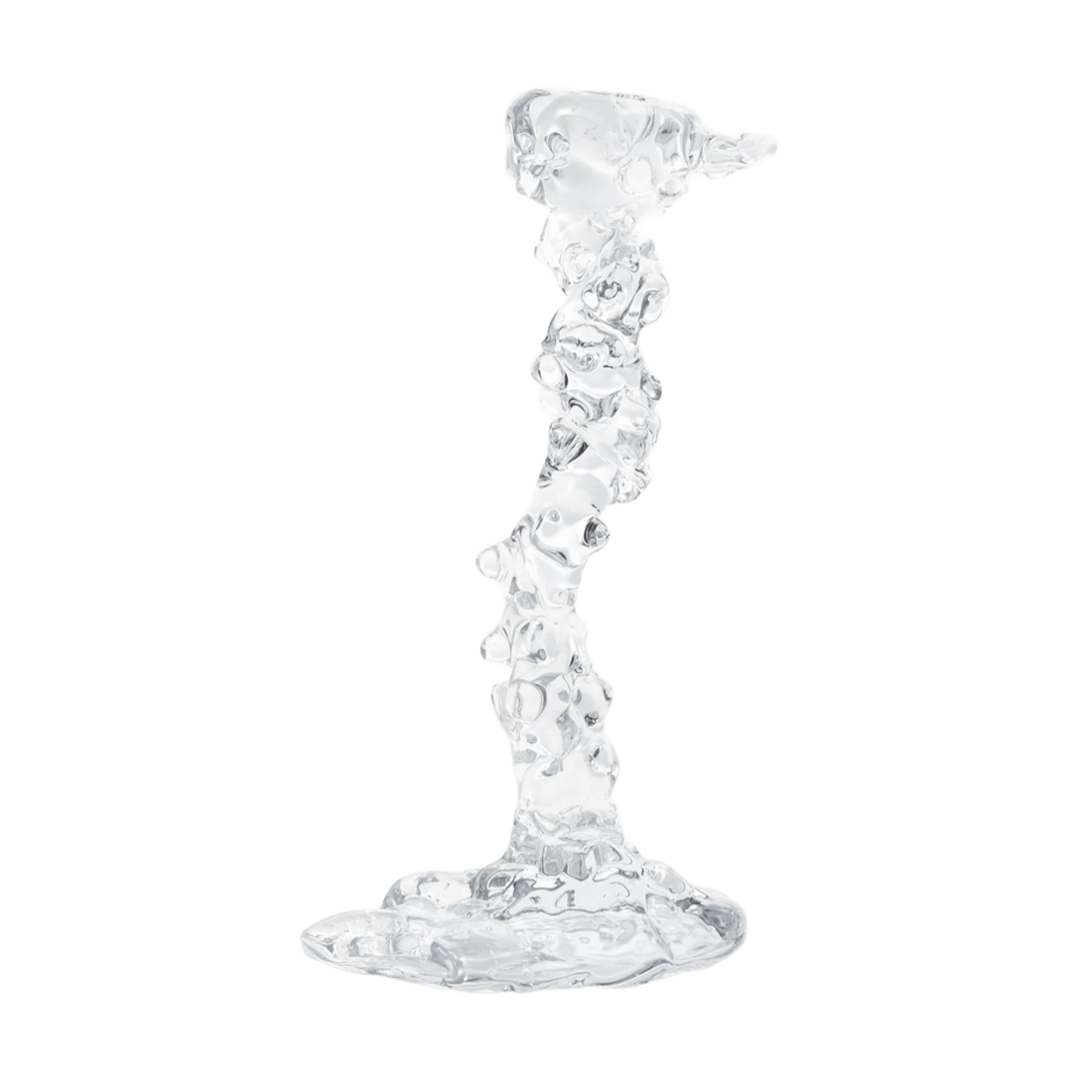 GLASS DRIP Kerzenständer transparent