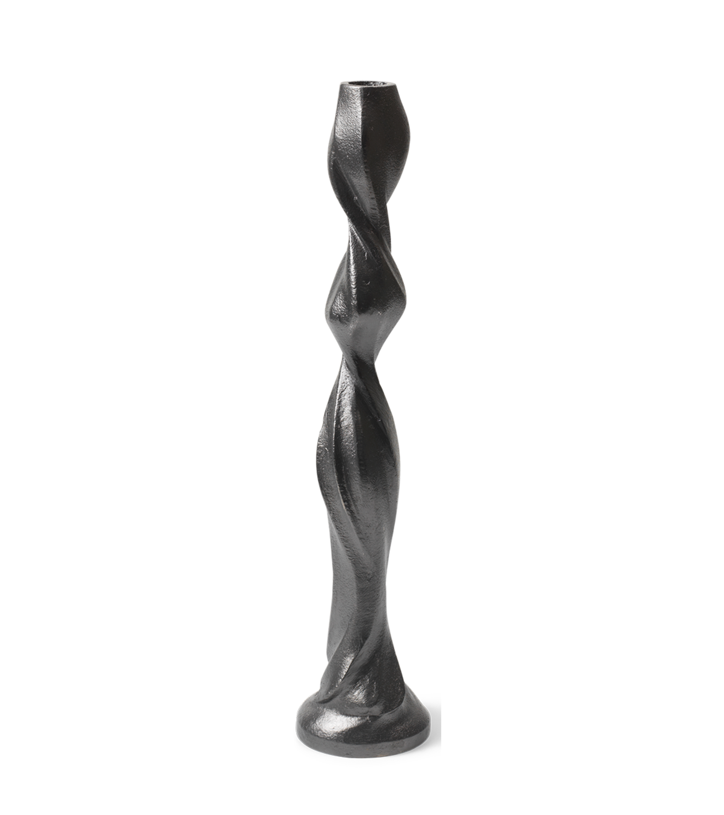 GALE candle holder black aluminum