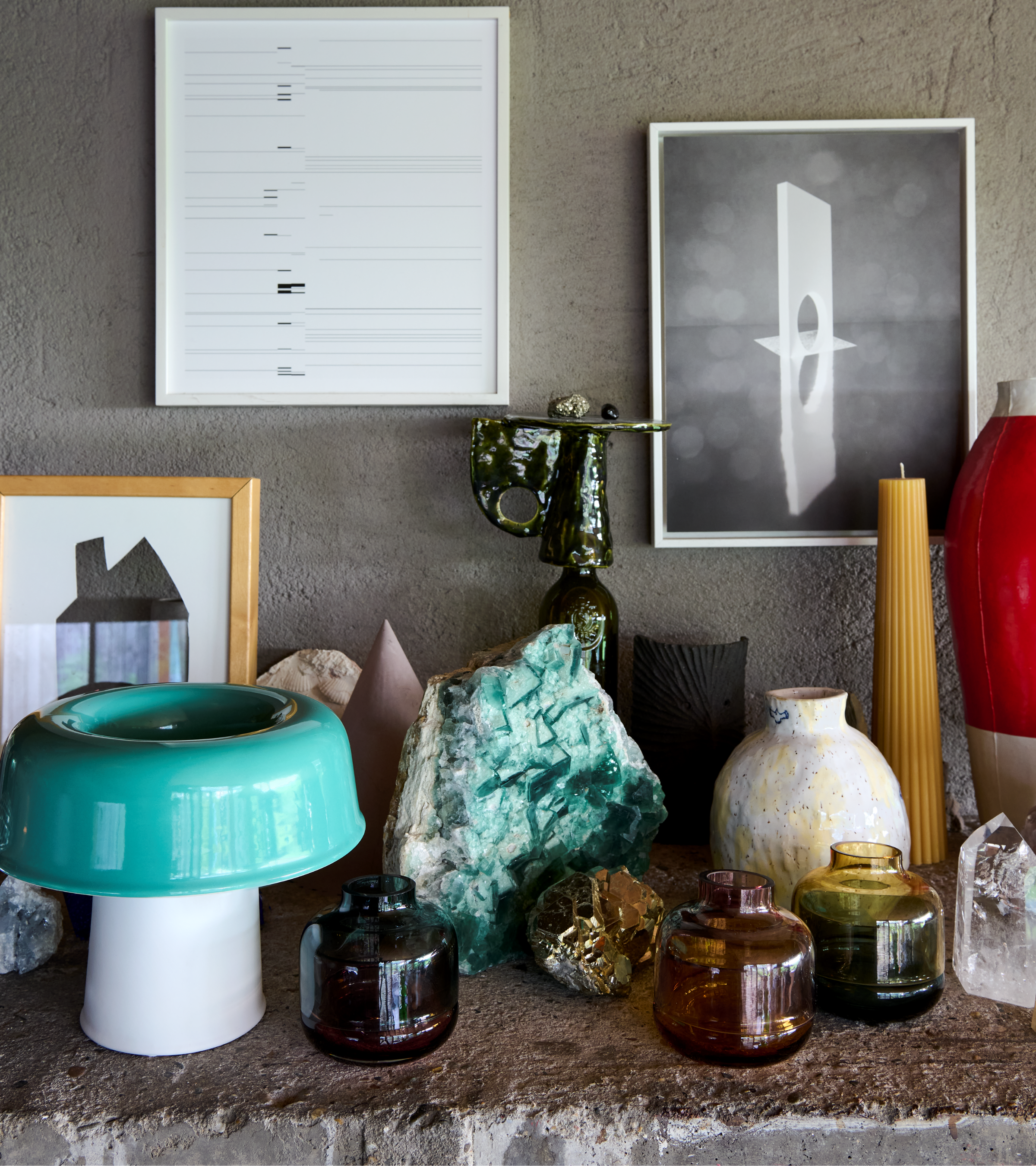 Kerzenleuchter-Set FORMY Farbglas