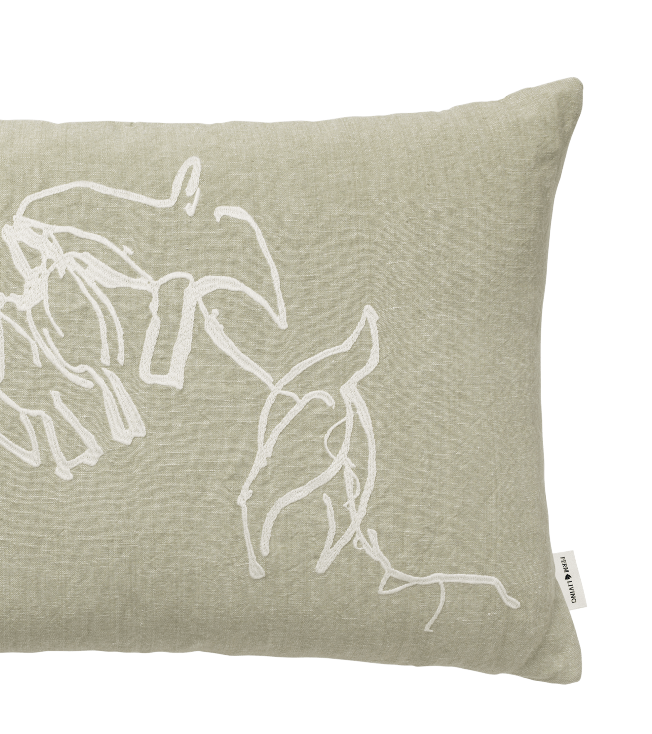 Dekokissen VUELO hellgrün mit Weiß