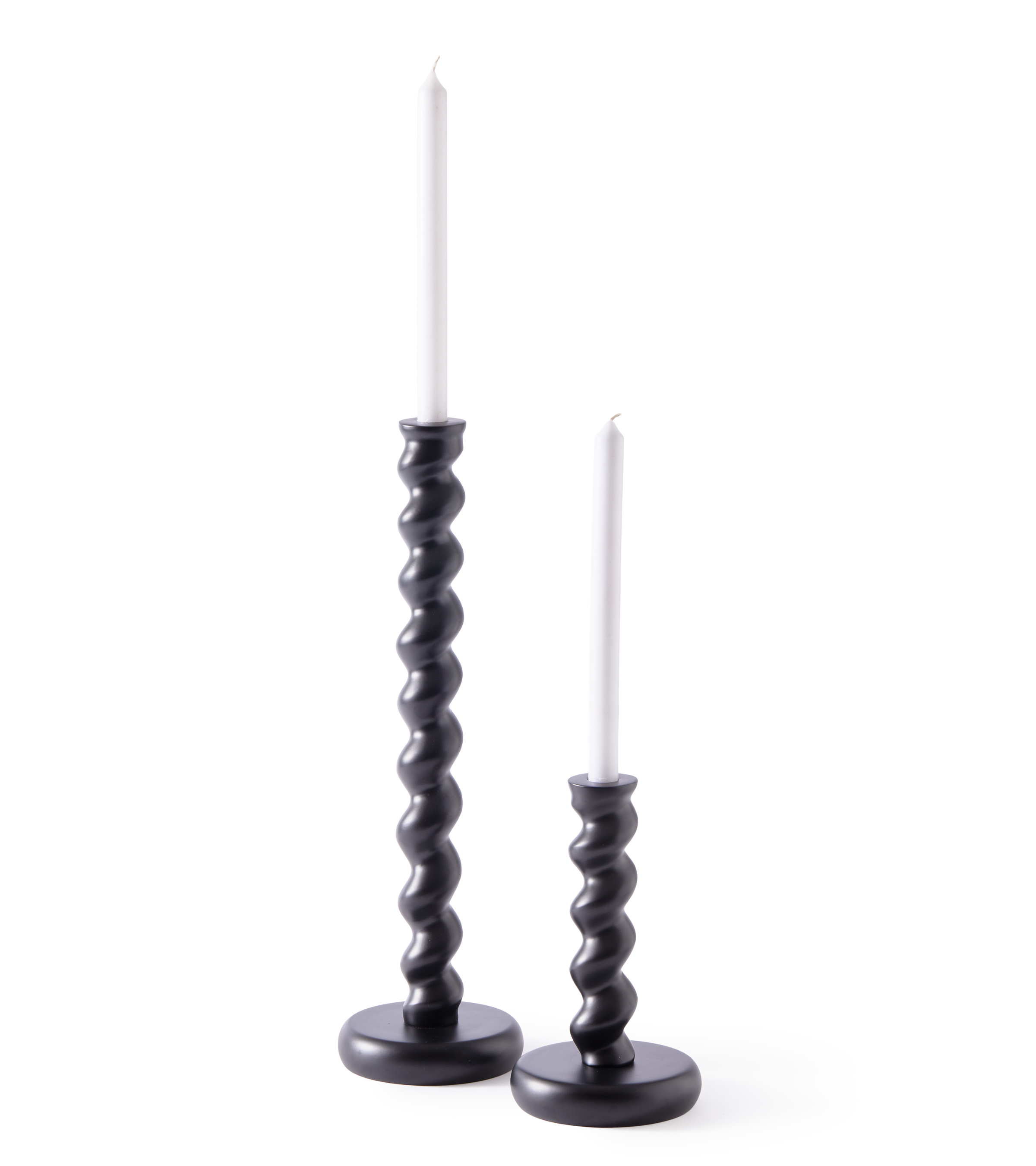 TWISTER Kerzenständer schwarz