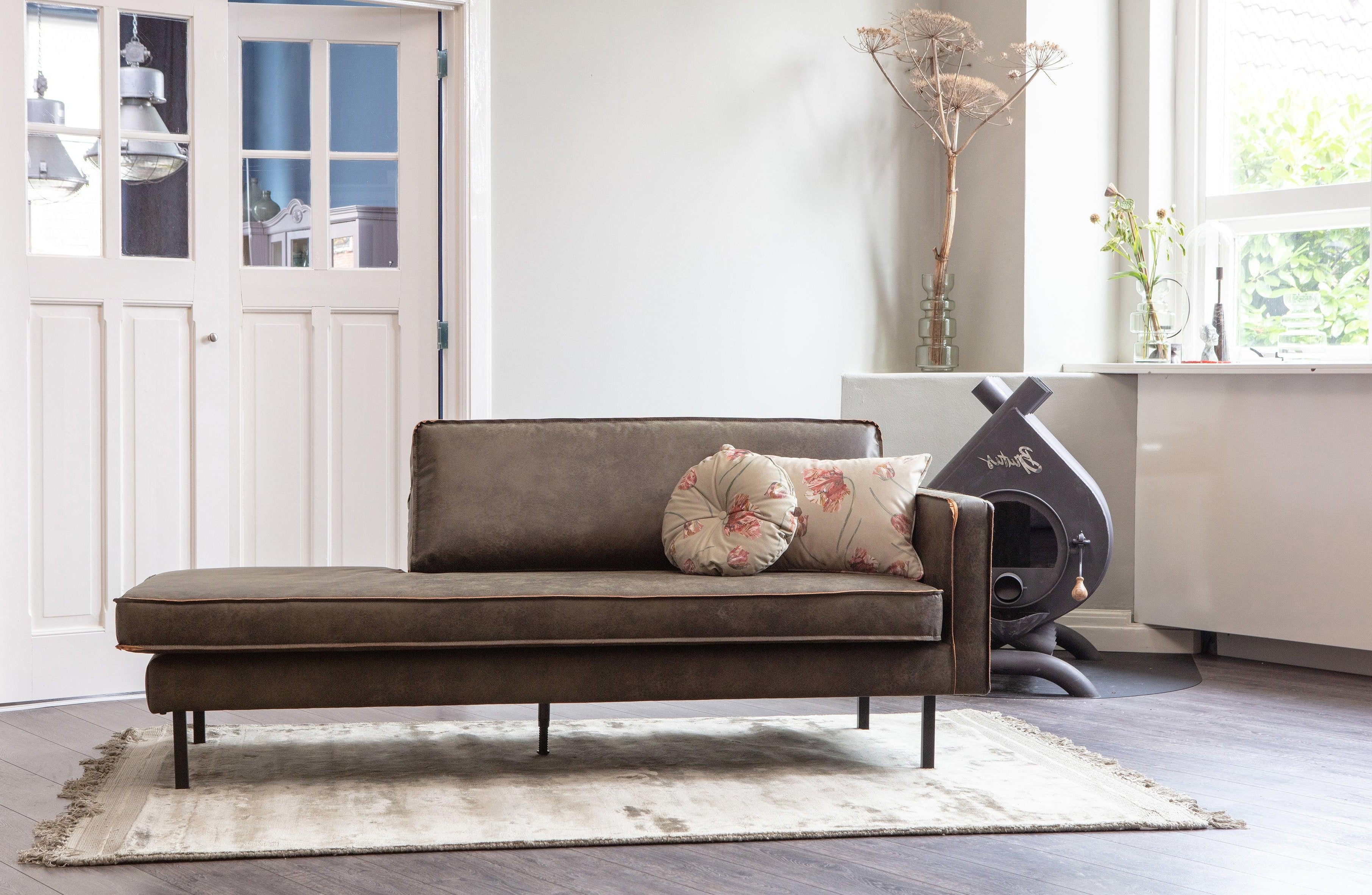 Samt -Chaise -Right Rodeo Khaki