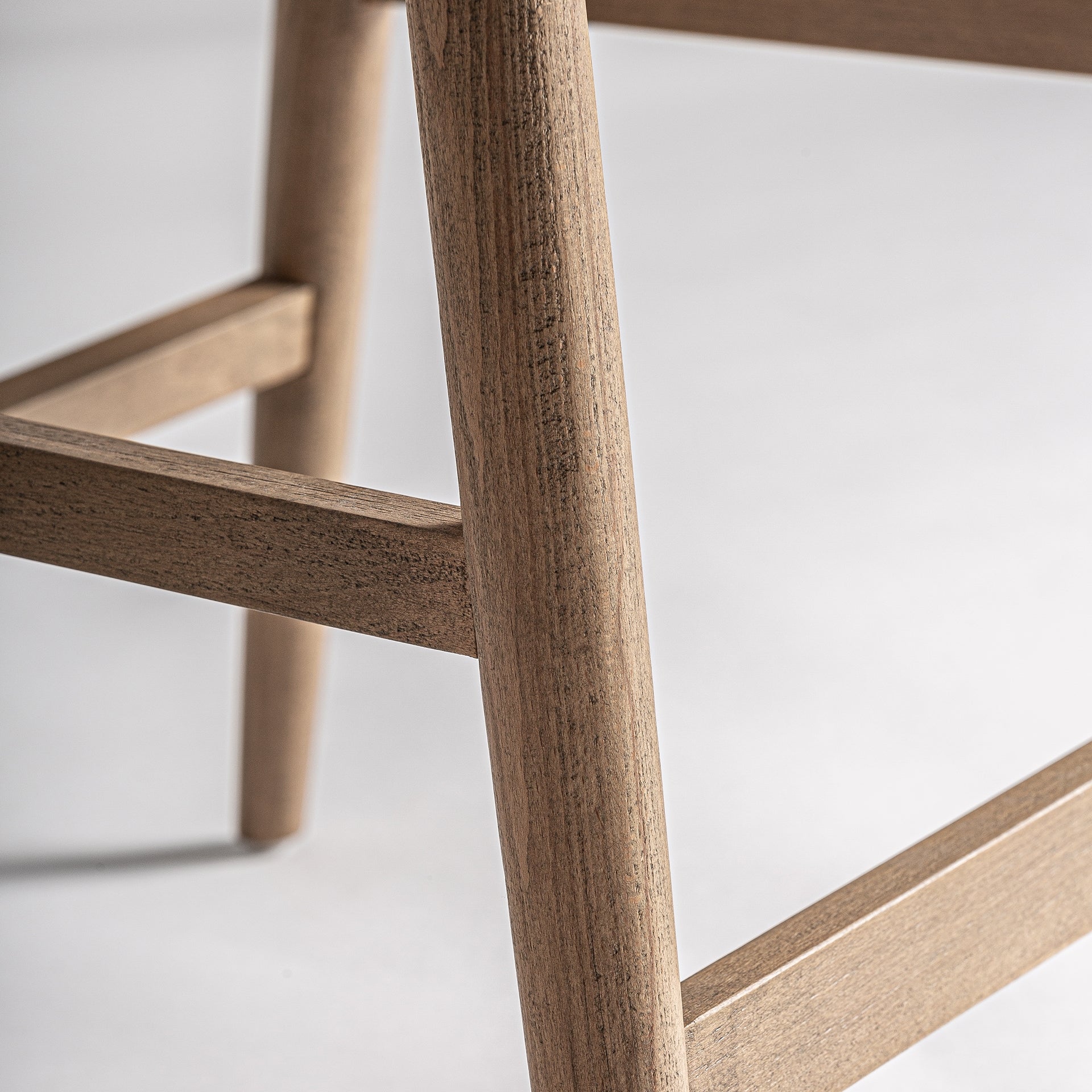 DILBEEK Bar Stool Beige with Beech Base