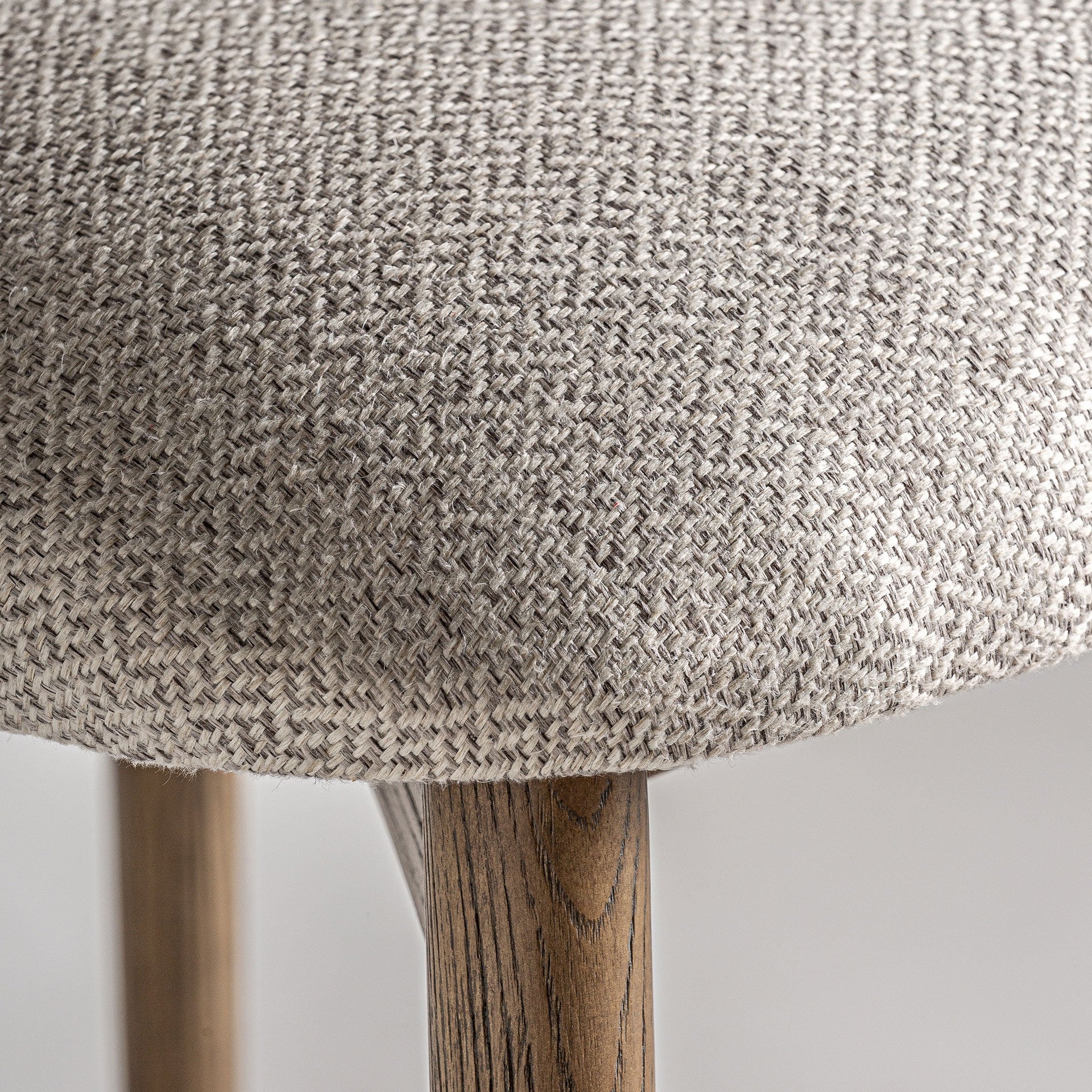 ERLEC Bar Stool in Beige with Dark Ash Base