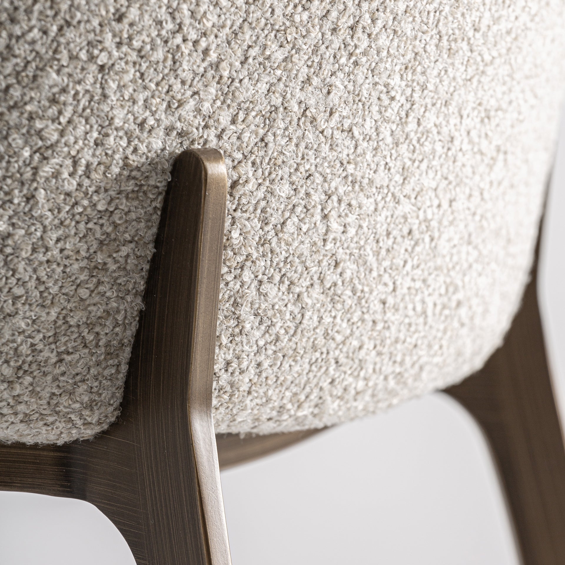 Bar Stool GERB Beige with Brushed Gold Base