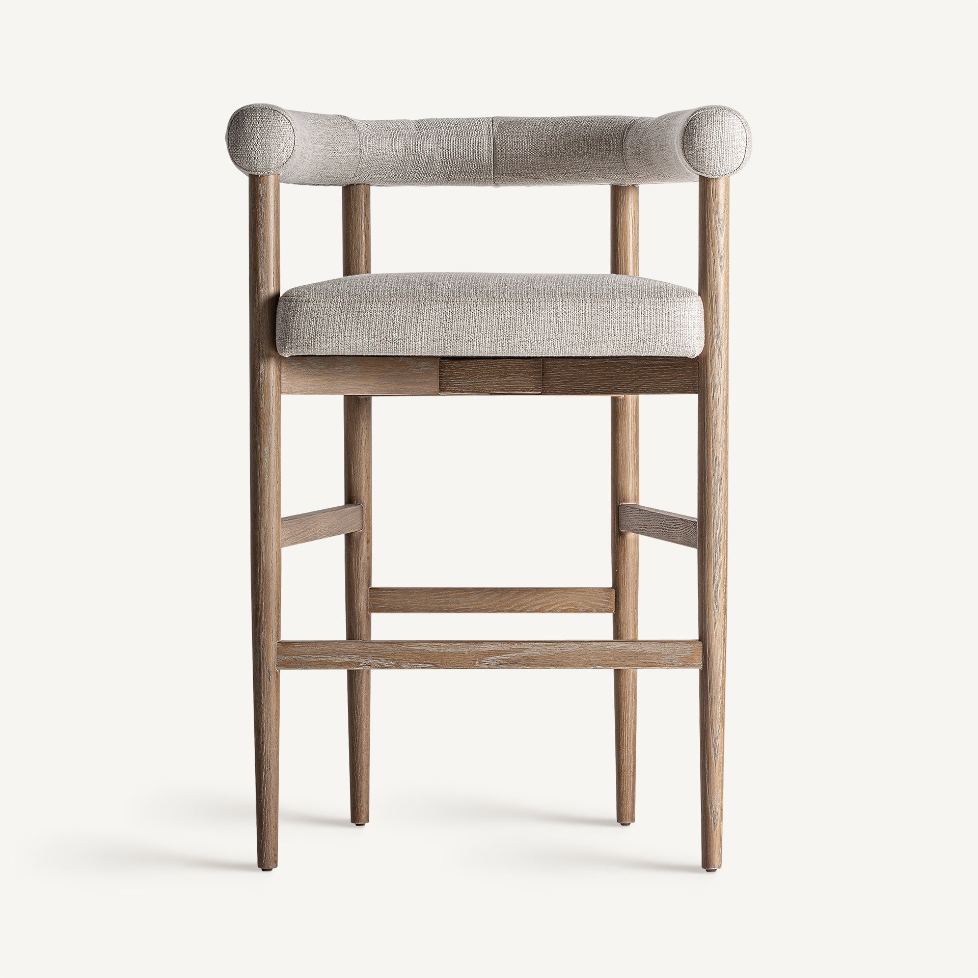 Barstuhl LAZINS beige mit Eschenbasis