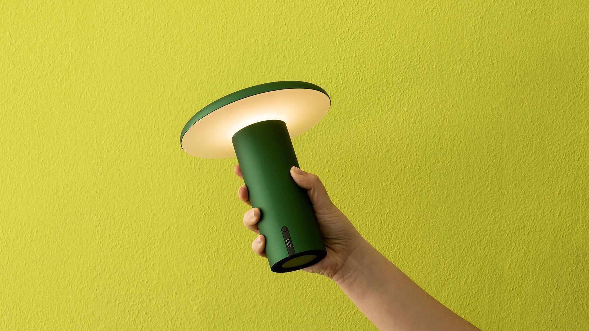 Tragbare Lampe TAKKU anodisiert grün