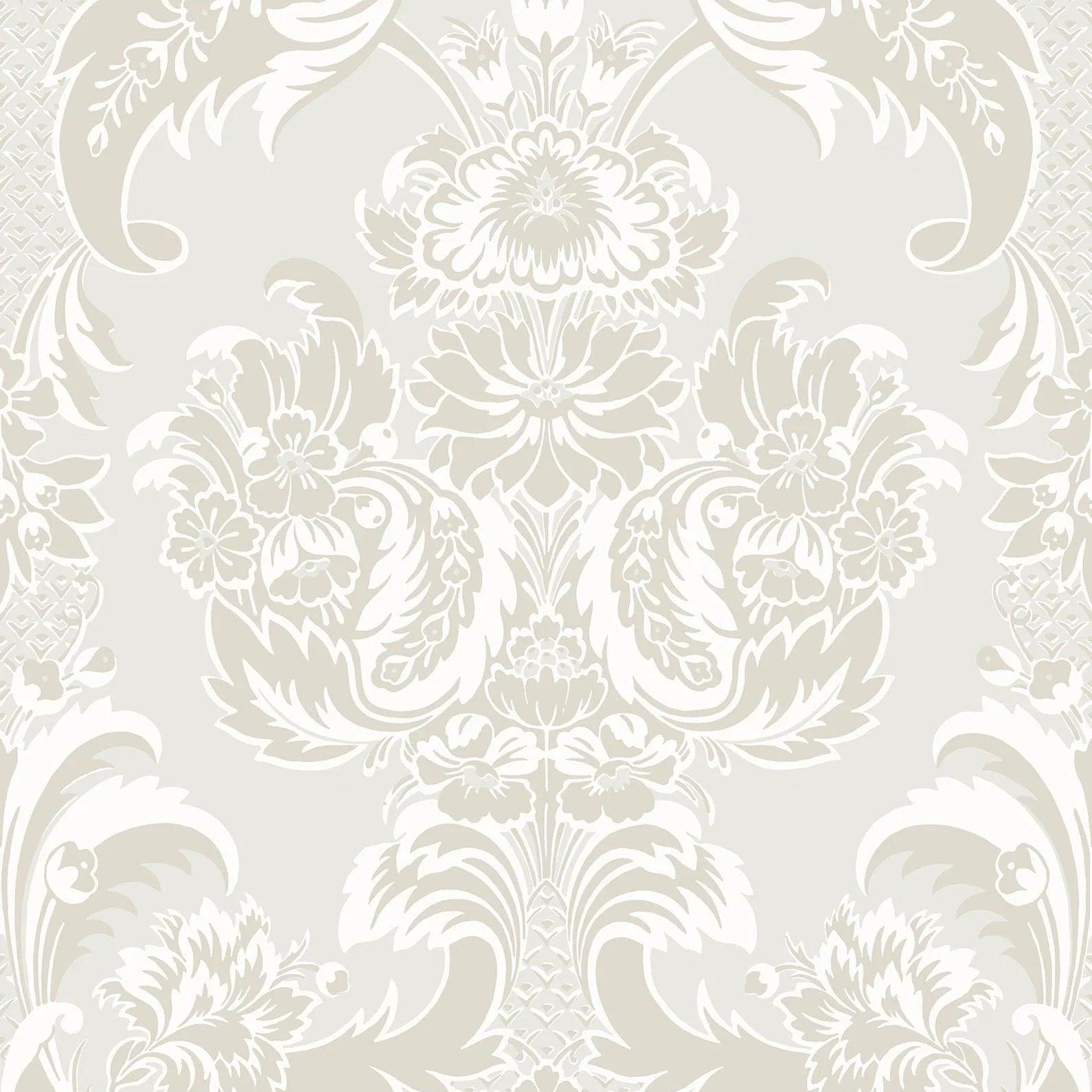 Tapeta ALBEMARLE - Wyndham biel na srebrze Cole & Son    Eye on Design